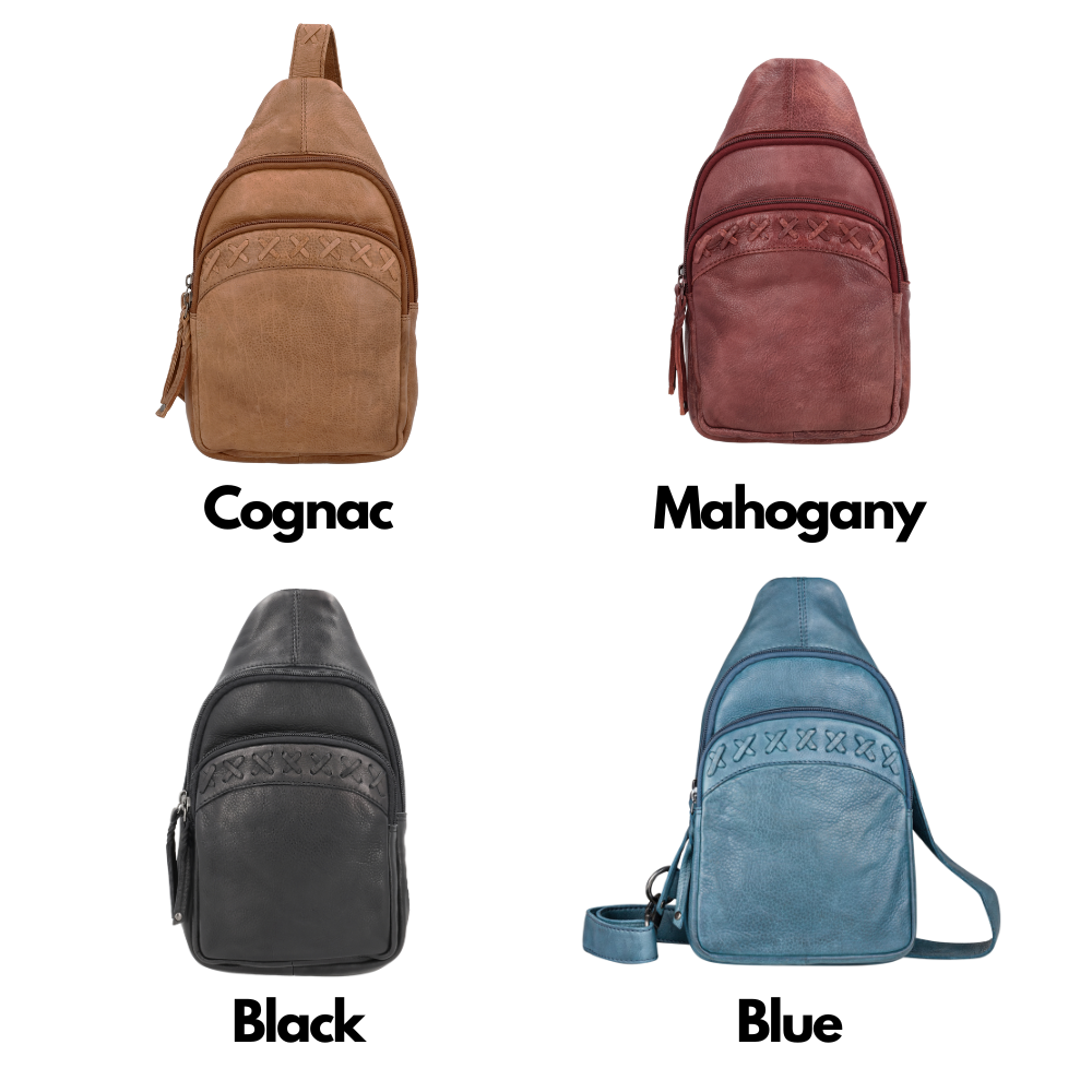Unisex Sling Gun Leather Bag - Gun Bag for Plus Size - Universal Holster Gun Bag - bag for medium and Large Gun _ Taylor Sling Gun Backpack by Lady Conceal