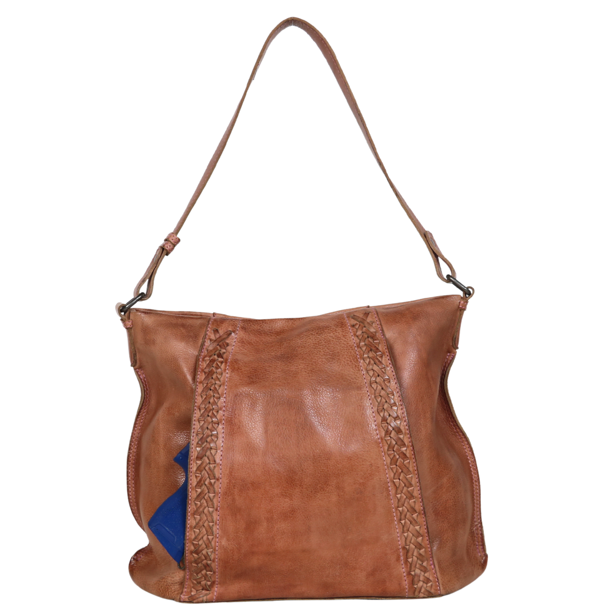 #233 Pink Concealed Carry Leather Hobo Bag