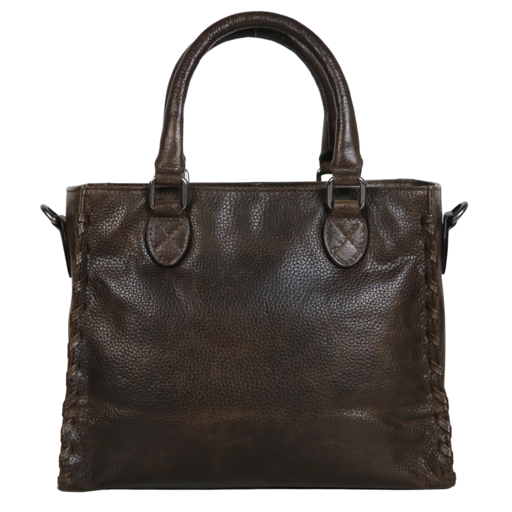 #238 Dark Brown Texas Leather Concealed Carry Satchel