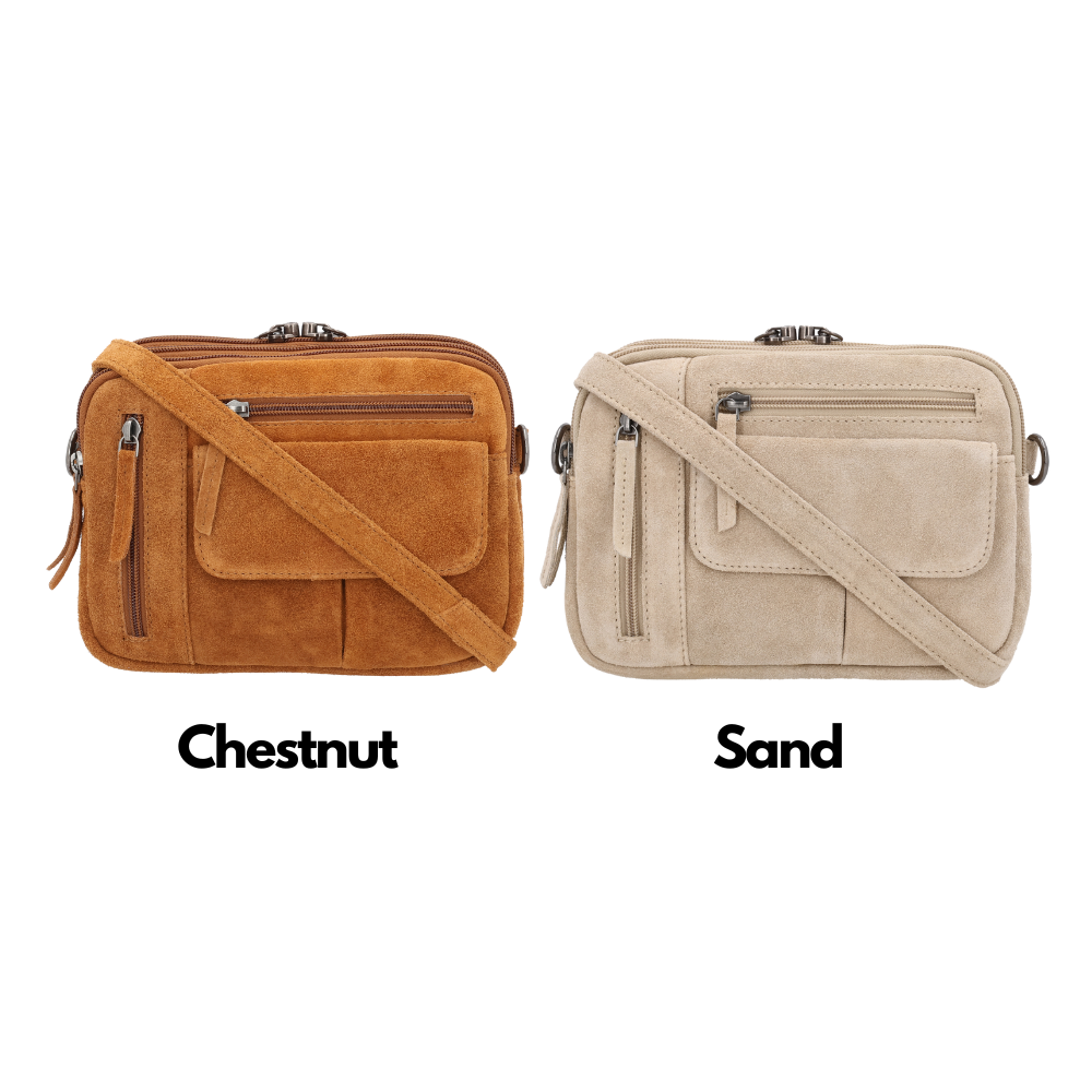 Concealed Carry Hadley Suede Crossbody by Lady Conceal