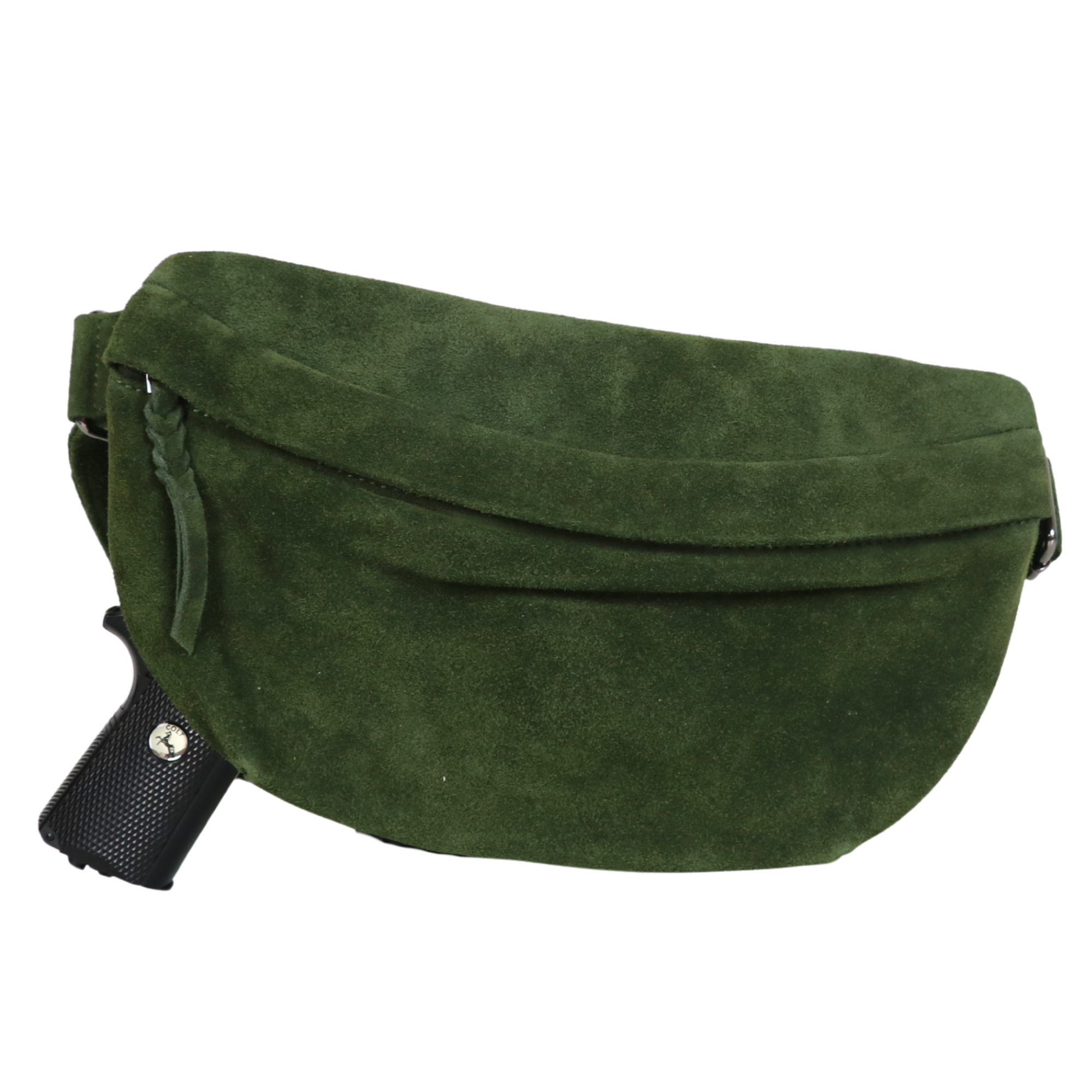 #249 Green Suede Magnetic Concealed Carry Sling