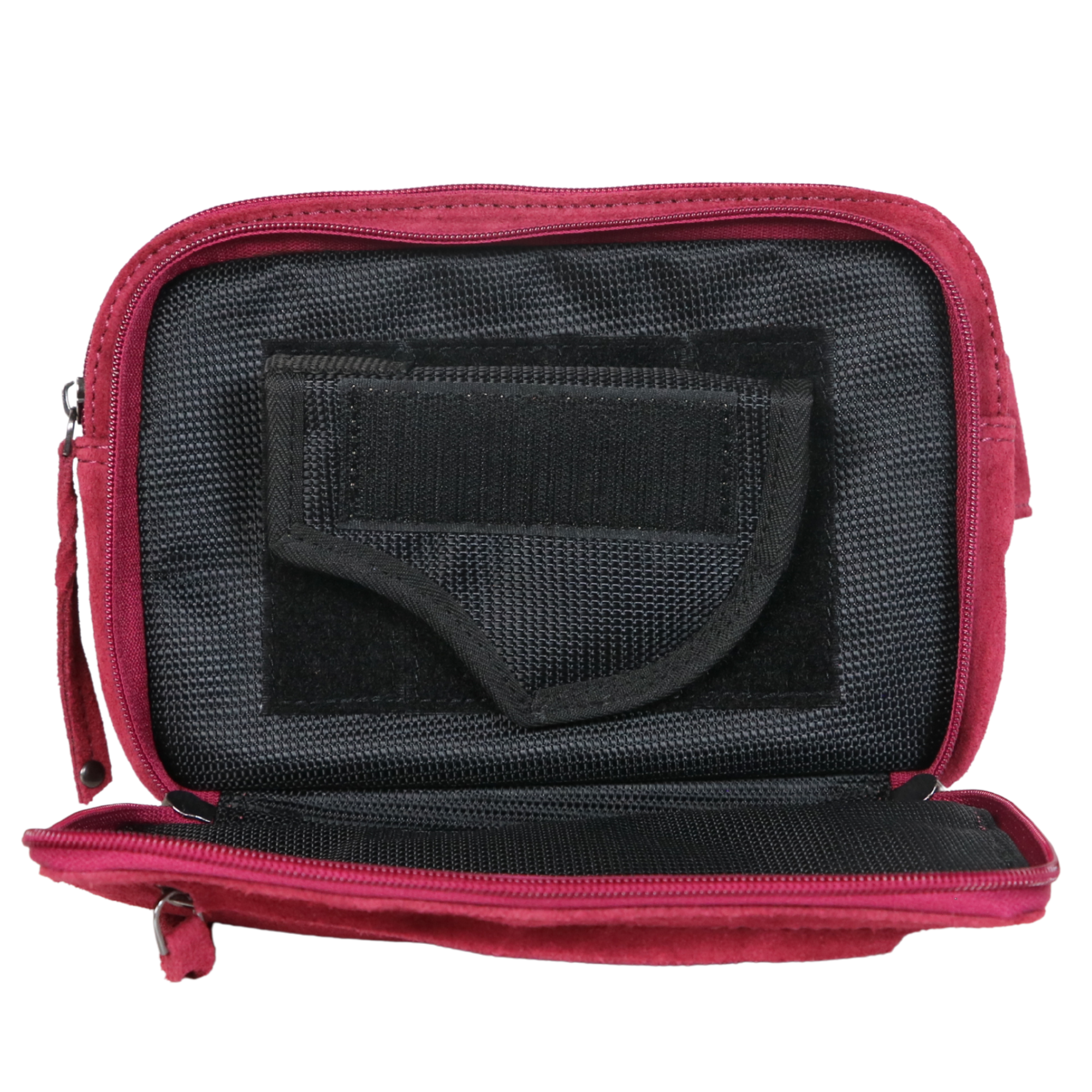 #253 Magenta Cow Suede Concealed Carry Fanny Pack with RFID