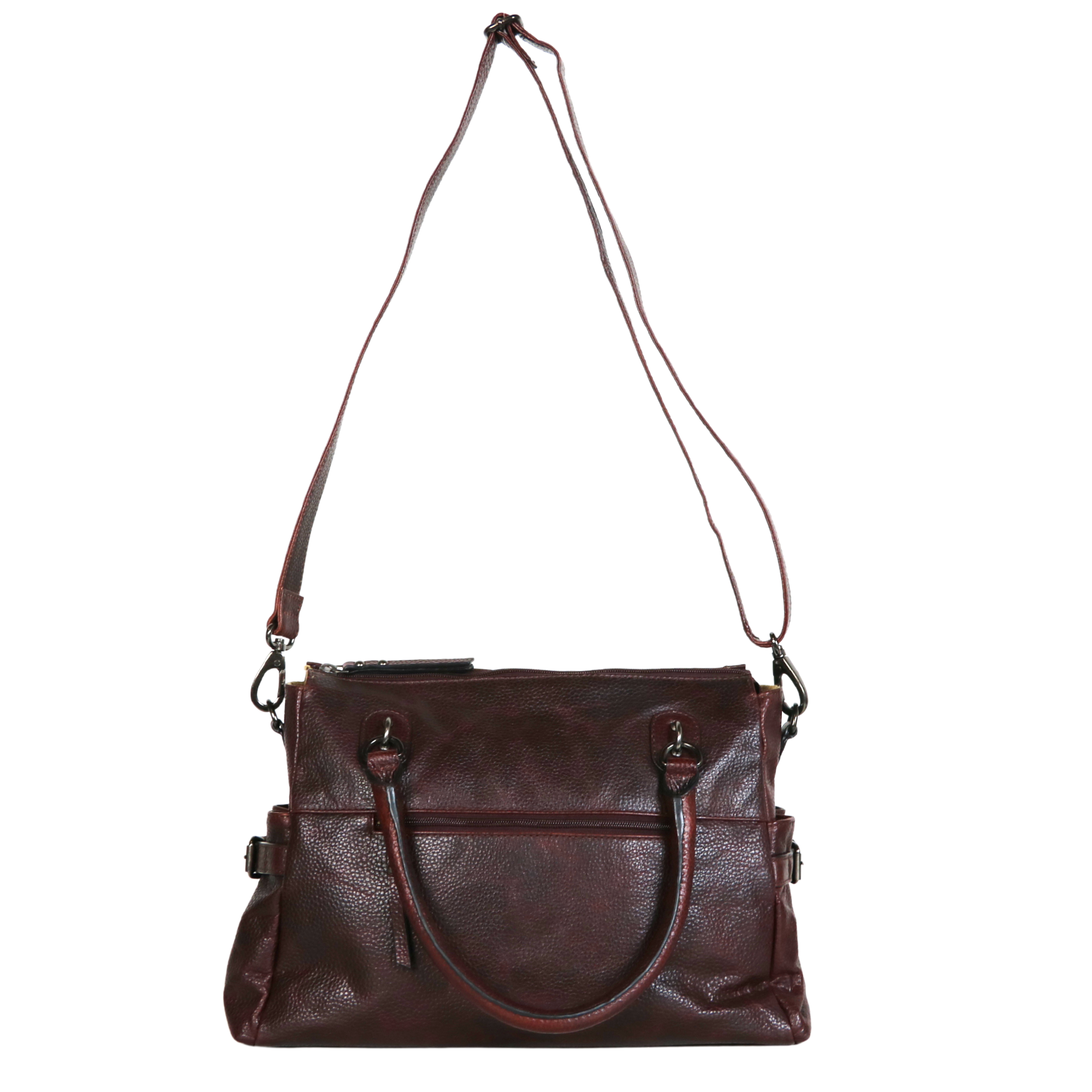 #257 Mahogany Concealed Carry Leather Satchel and Crossbody
