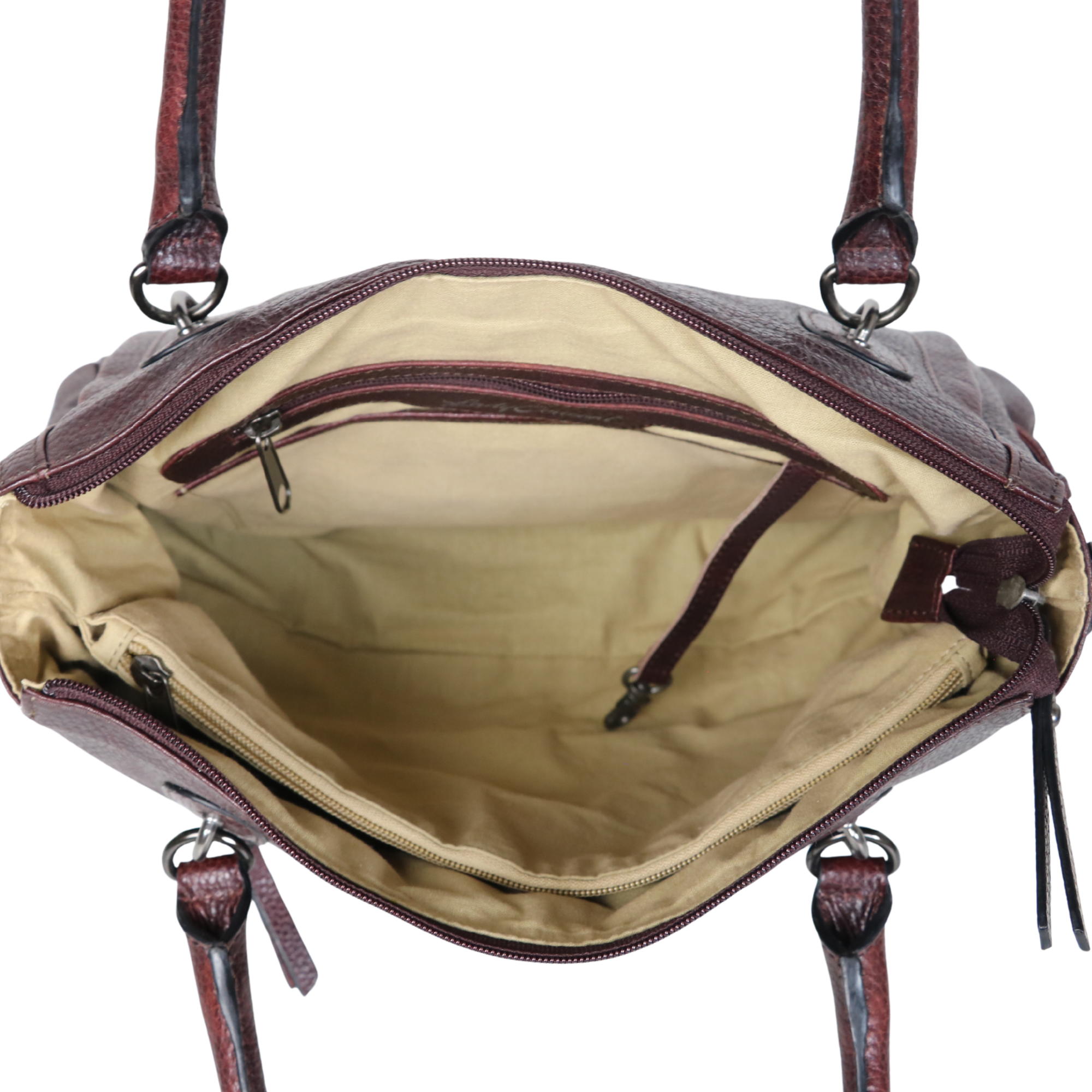 #257 Mahogany Concealed Carry Leather Satchel and Crossbody