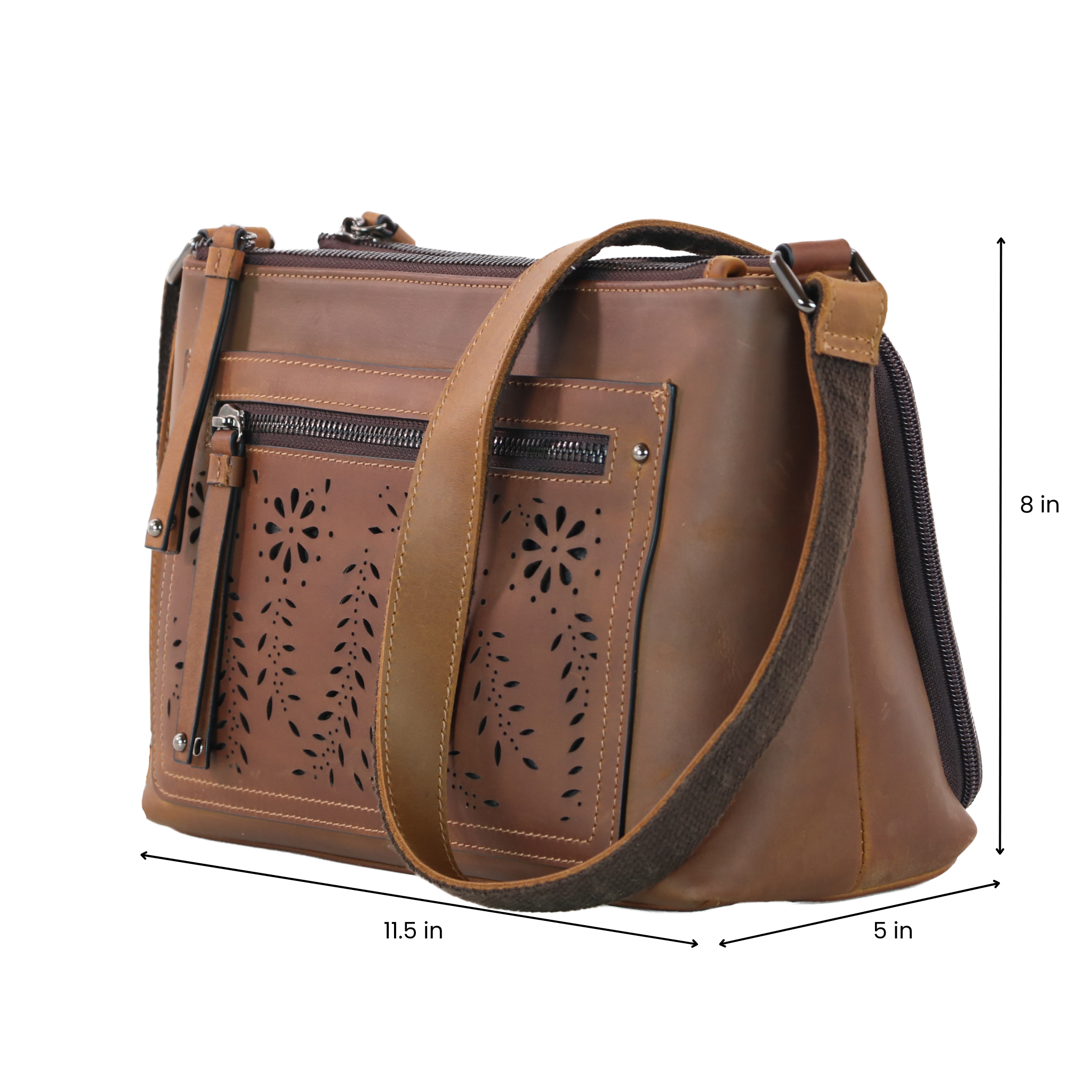 Concealed Carry Brynlee Leather Crossbody - Lady Conceal Gun Crossbody Bag - Unique Hide Crossbody Gun and Pistol Bag - crossbody bag for concealed gun carry - Unique Cowboy Leather Crossbody gun bag - concealed carry purse for woman