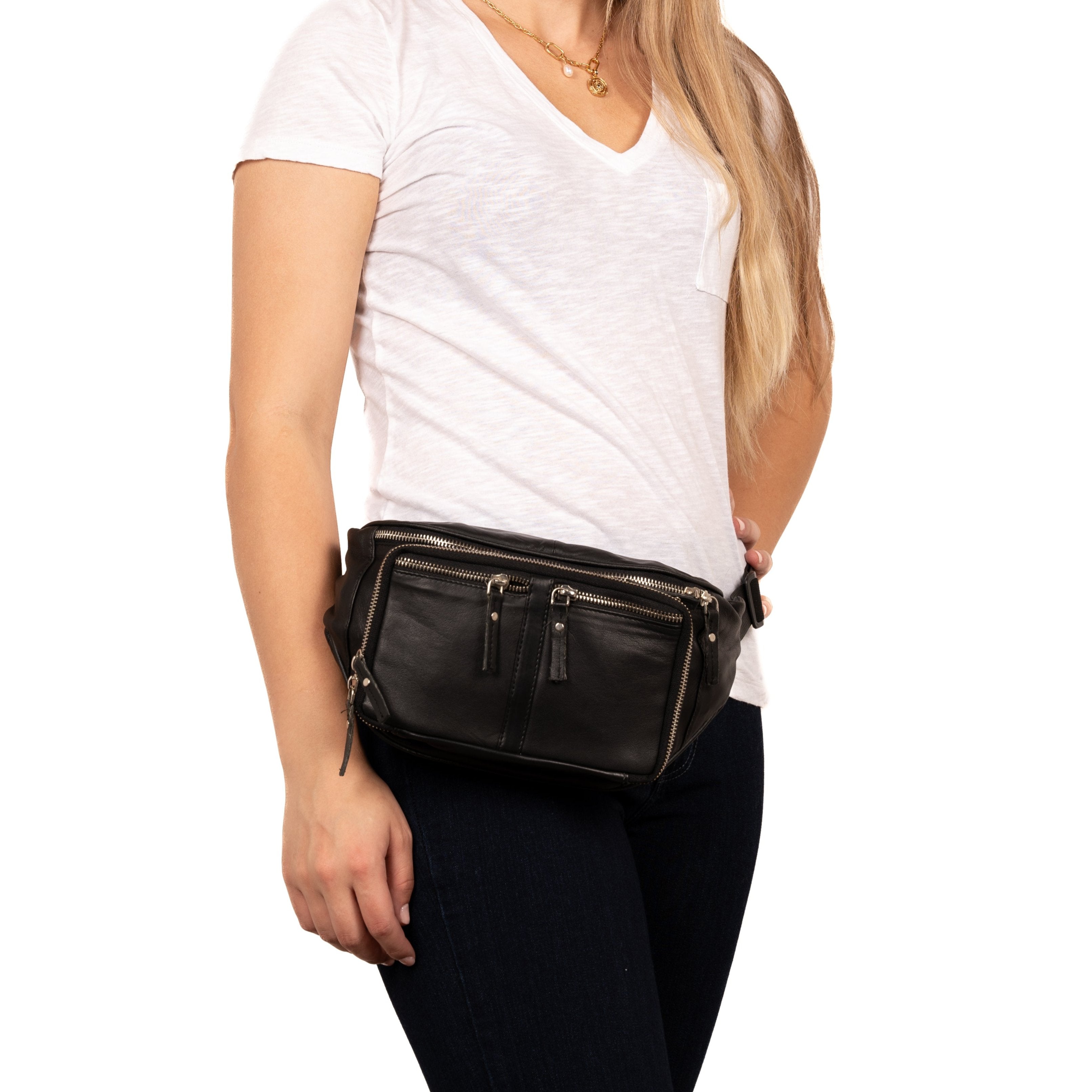 Unisex fanny pack Gun Leather Bag, Gun belt bag for men and women, Universal Holster Gun Bag, Concealed Carry Jessie Unisex Lambskin Belt Bag, DS Conceal, Outdoor Conceal Carry, best gun carrying sling, best gun carrying fanny pack