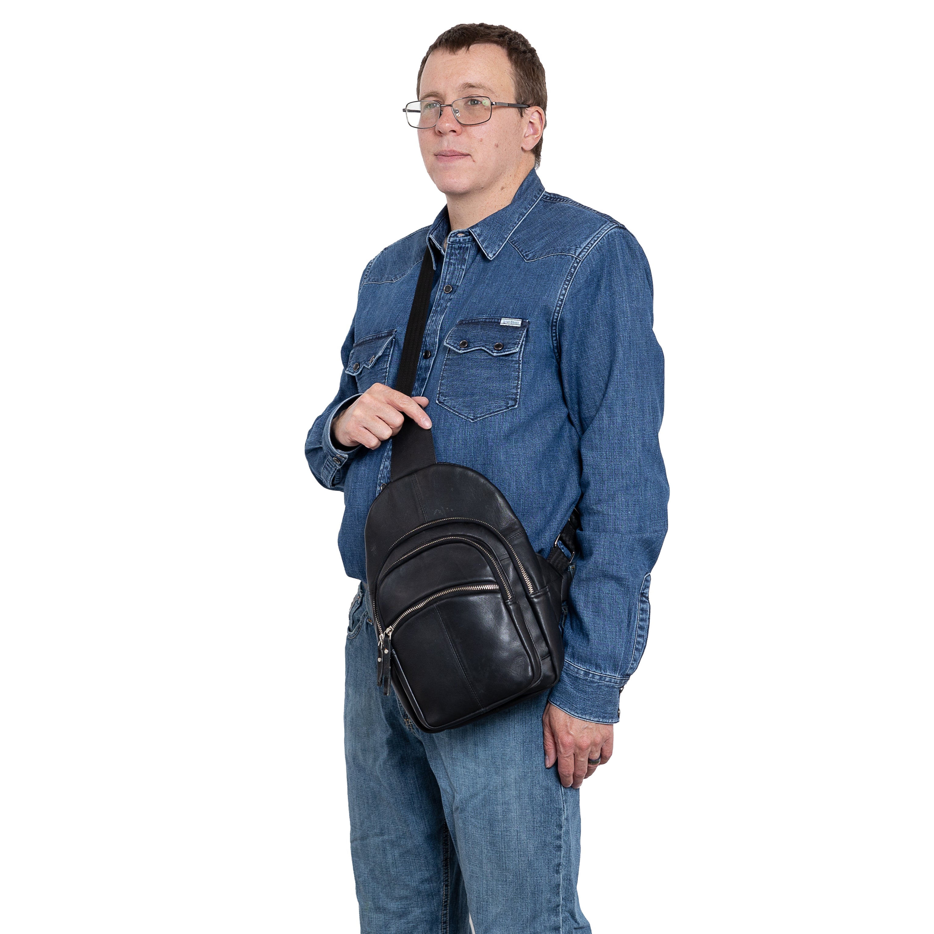 Concealed Carry Harley Lambskin Sling by DS Conceal - Tactical Sling Gun Bag - Unisex Universal Holster Bag - Firearm CCW Gear - Backpack for Concealed Carry - Pistol Bag