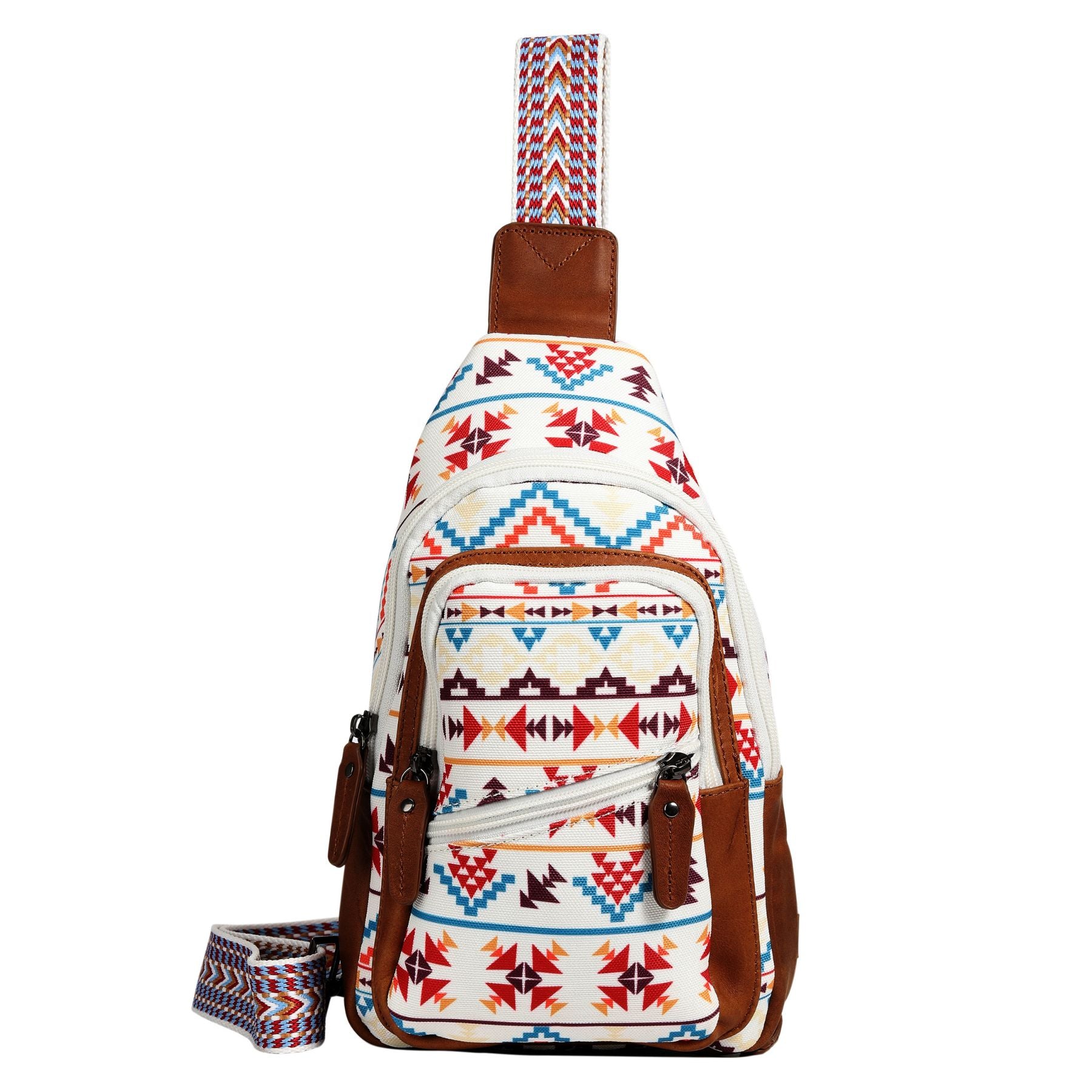 Concealed Carry Aztec Indie Canvas Sling by DS Conceal Blue Aztec