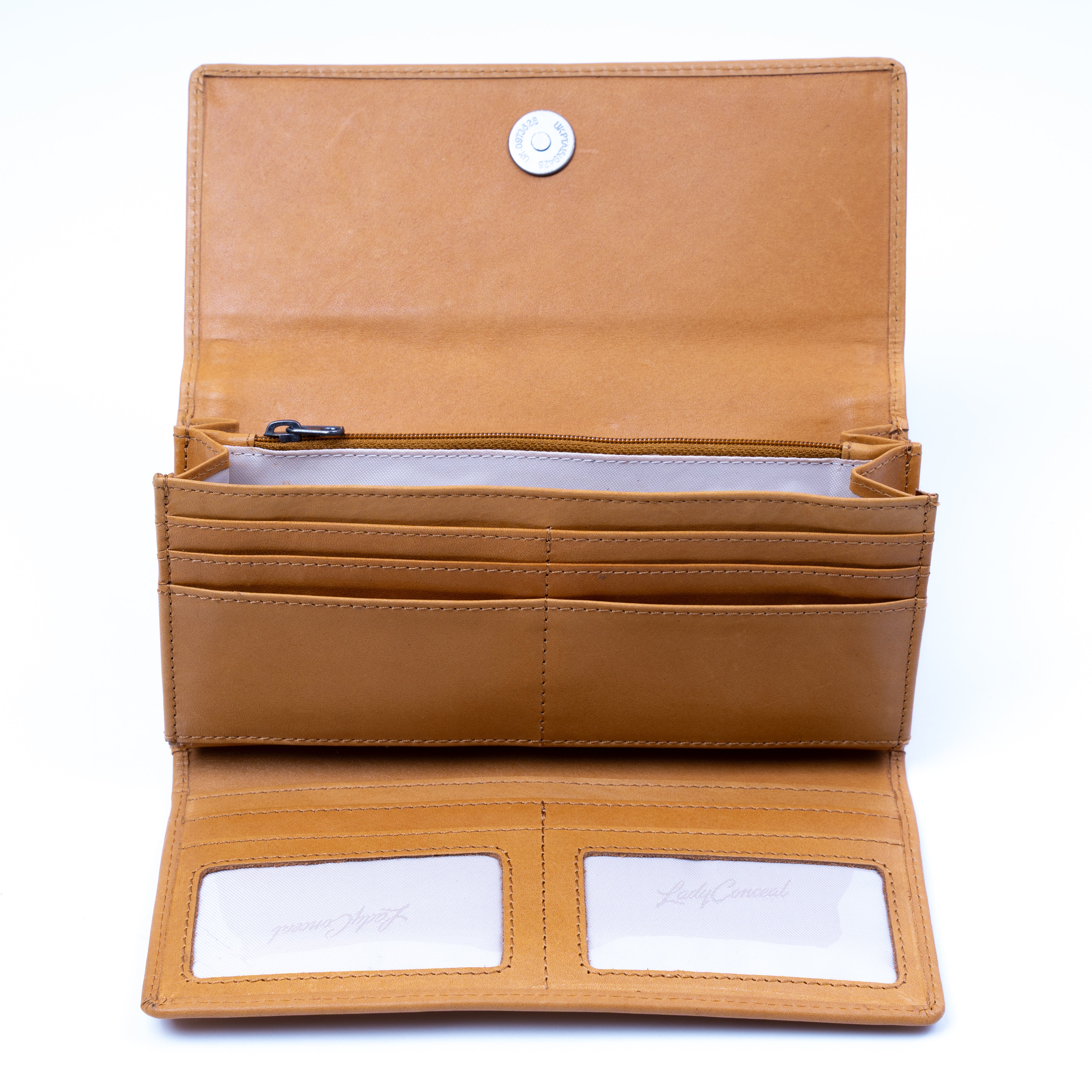 Hope RFID Leather Laced Wallet - Matching Wallet for Conceal Carry Purse - brown leather clutch wallet - leather clutch wallet purse bag - classic leather clutch wallet - gray leather clutch wallet small wallets for women - mini wallet - ladies wallet purse - women wallet sale - best small wallets for women