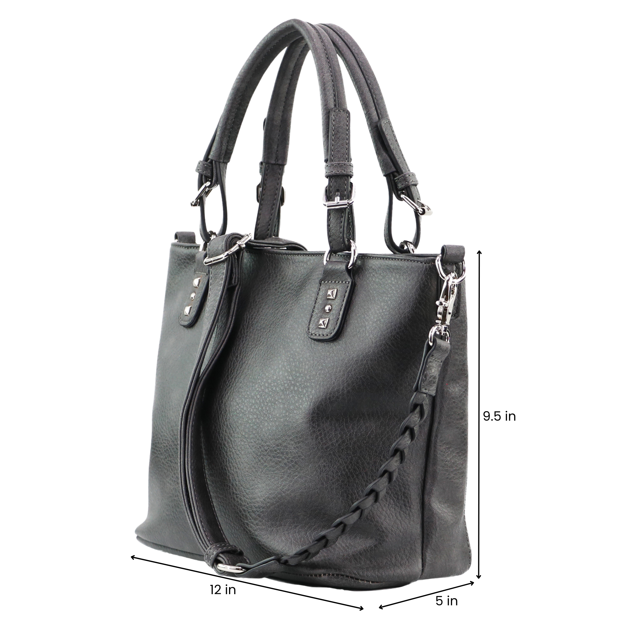 Concealed Carry Ella Tote Satchel - Designer Concealed Carry Bags for Women - YKK Locking Firearm Bag with Universal Holster - Self Defense Bags for Women - Tactical CCW Bags - Popular Conceal Carry Purse for Handgun