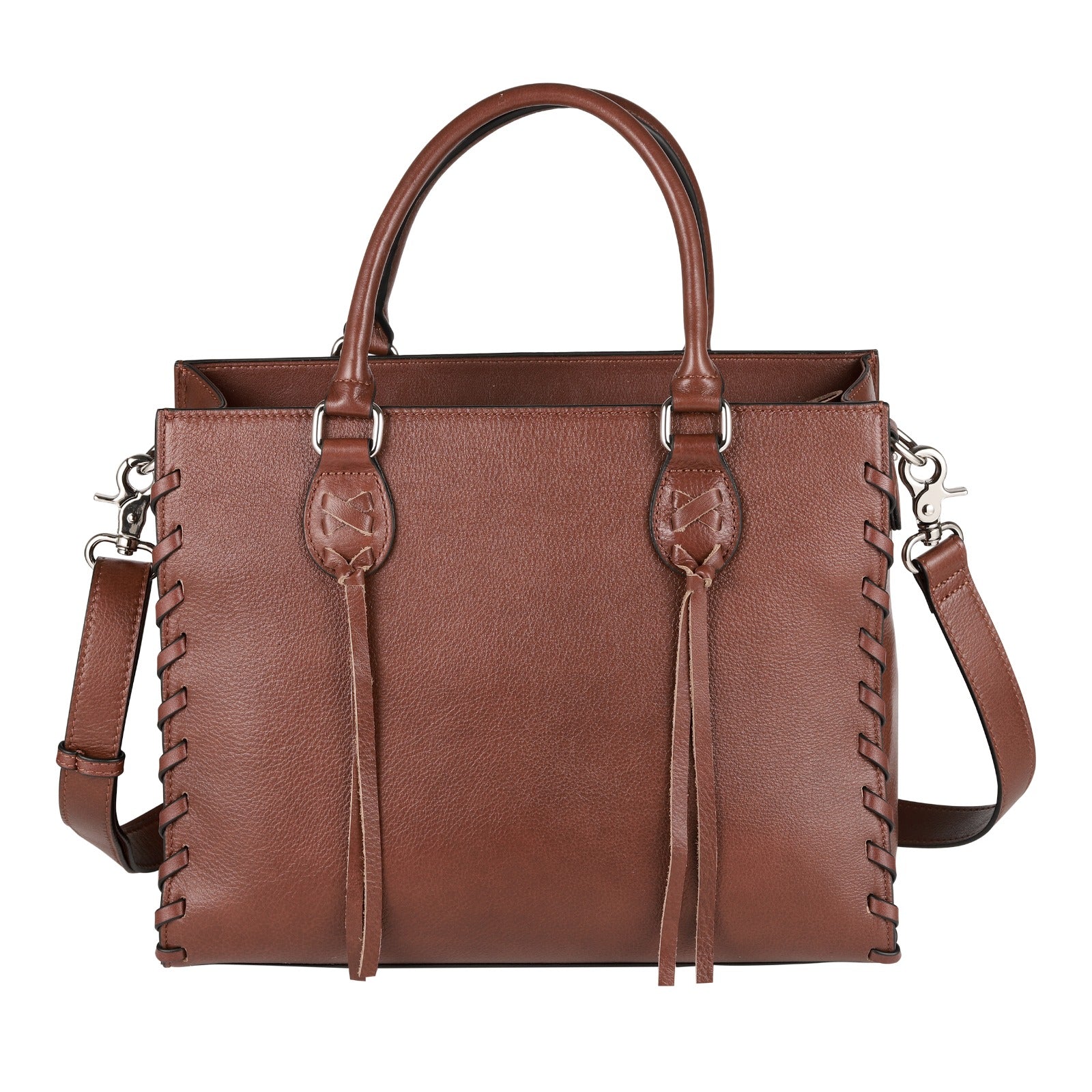 Concealed Carry Emma Leather Satchel - Designer Concealed Carry Purse - YKK Locking Purse with Universal Holster - Leather Bag For Gun Owners - Easy Conceal Carry - CCW Purse for Women - Conceal and Carry purse for Handgun - Designer Luxury Conceal Carry Handbag - Handbag Gun and Pistol Bag - Handbag for concealed gun - Hidden Gun Bag