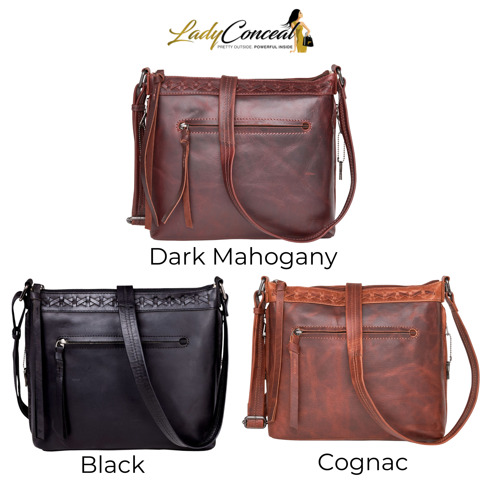 Concealed Carry Faith Leather Crossbody by Lady Conceal