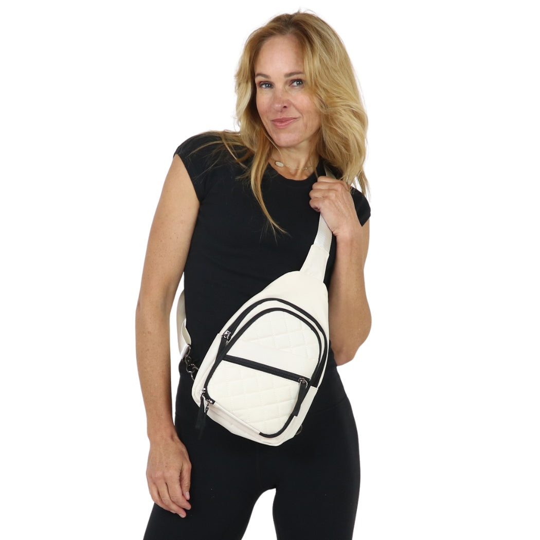 white sling bag
