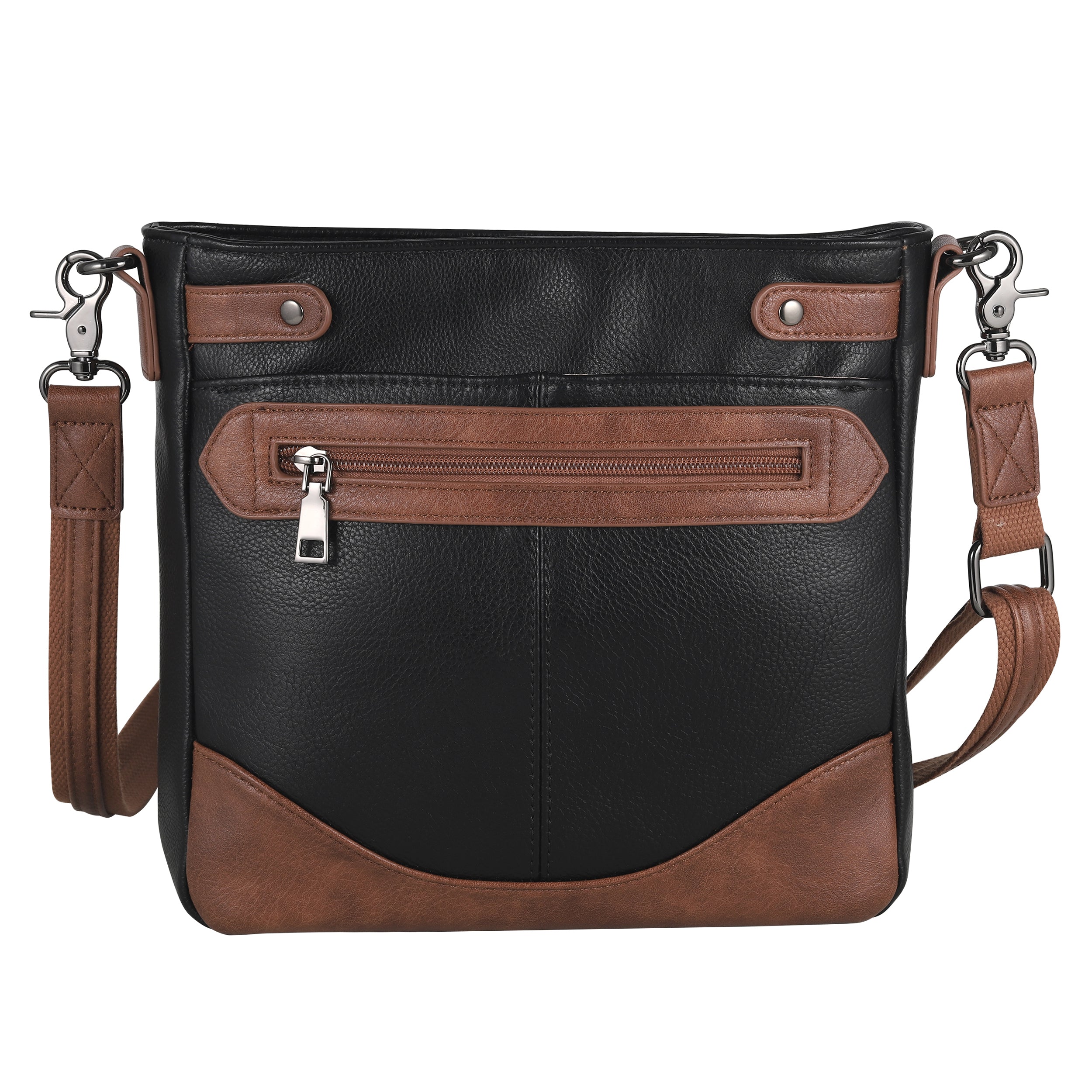 Concealed carry crossbody purse by Lady Conceal Addison with universal holster hidden gun bag