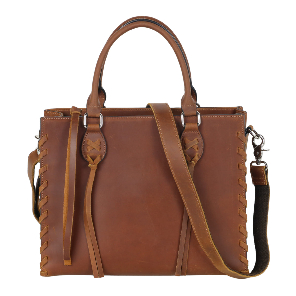 Concealed Carry Emma Leather Satchel - Designer Concealed Carry Purse - YKK Locking Purse with Universal Holster - Leather Bag For Gun Owners - Easy Conceal Carry - CCW Purse for Women - Conceal and Carry purse for Handgun - Designer Luxury Conceal Carry Handbag - Handbag Gun and Pistol Bag - Handbag for concealed gun - Hidden Gun Bag