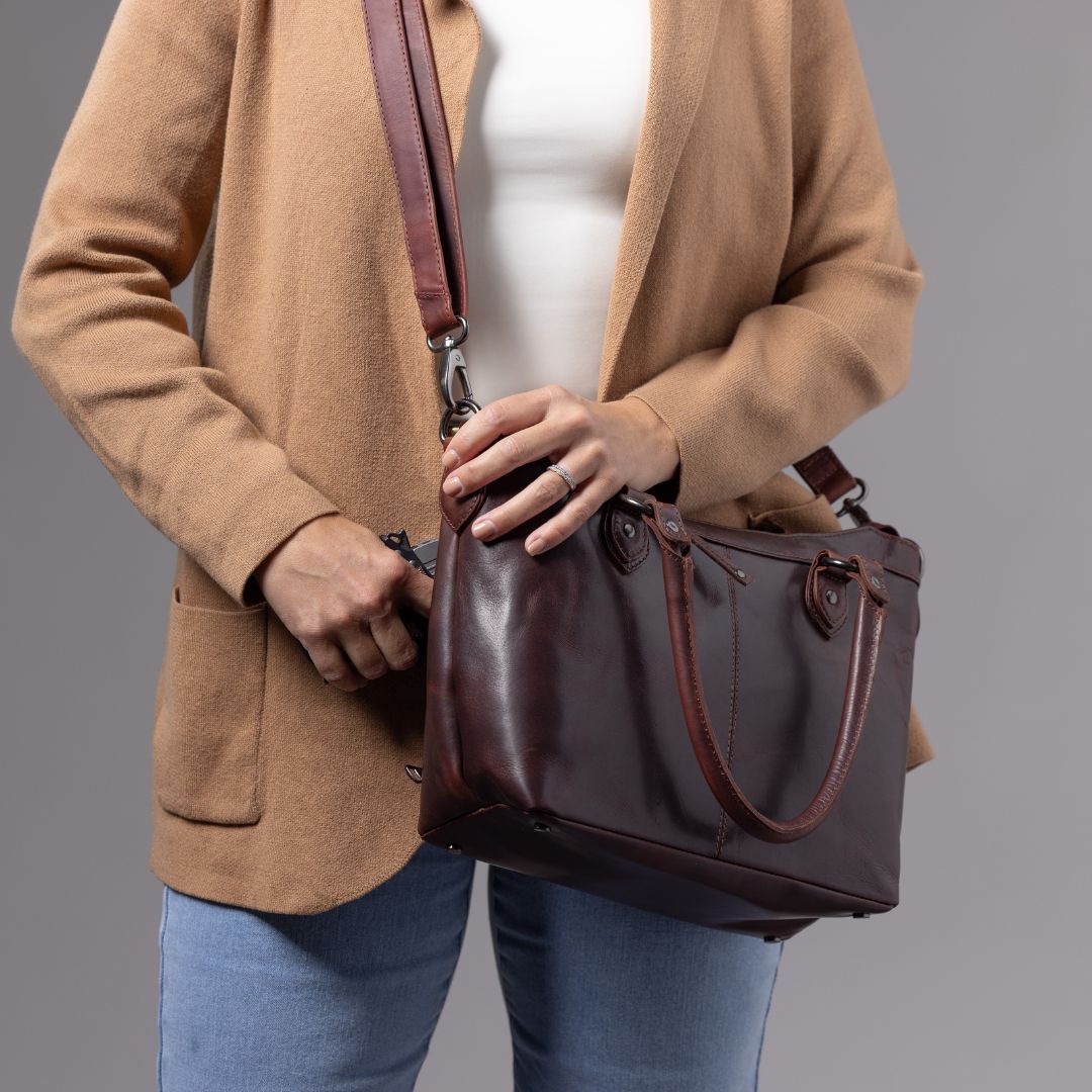 Concealed Carry Sadie Leather Satchel by Lady Conceal