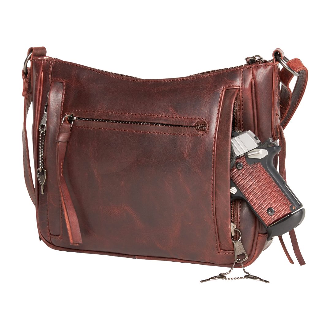 -SALE- Concealed Carry Callie Leather Crossbody by Lady Conceal