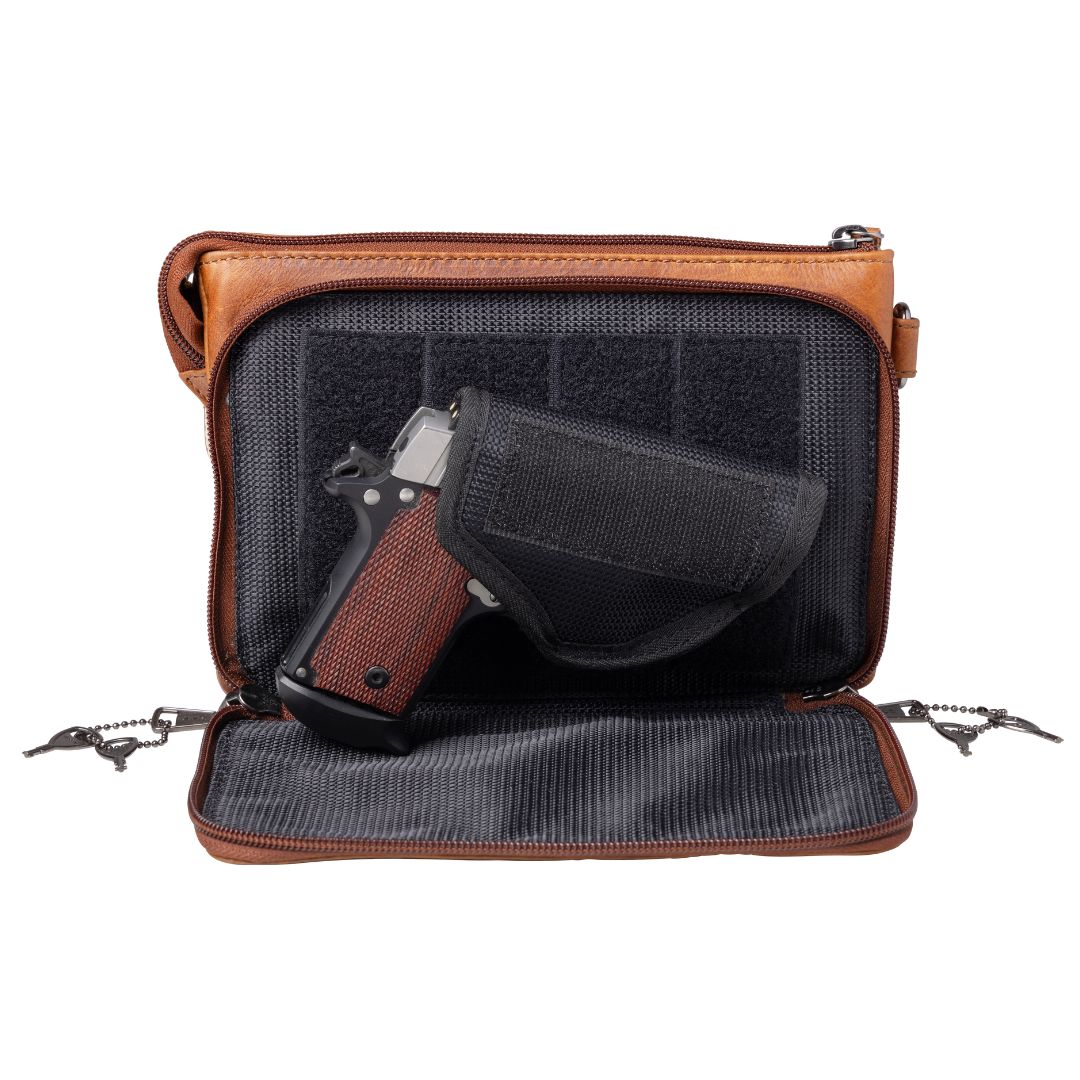 Concealed Carry Natasha Leather Crossbody by Lady Conceal