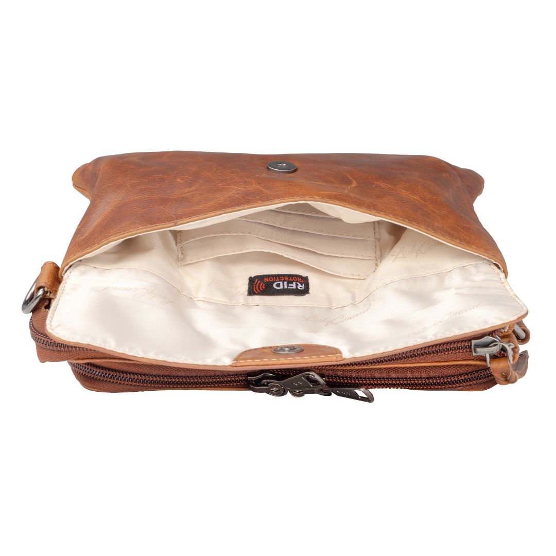 Natasha Concealed Carry Cognac Mahogany