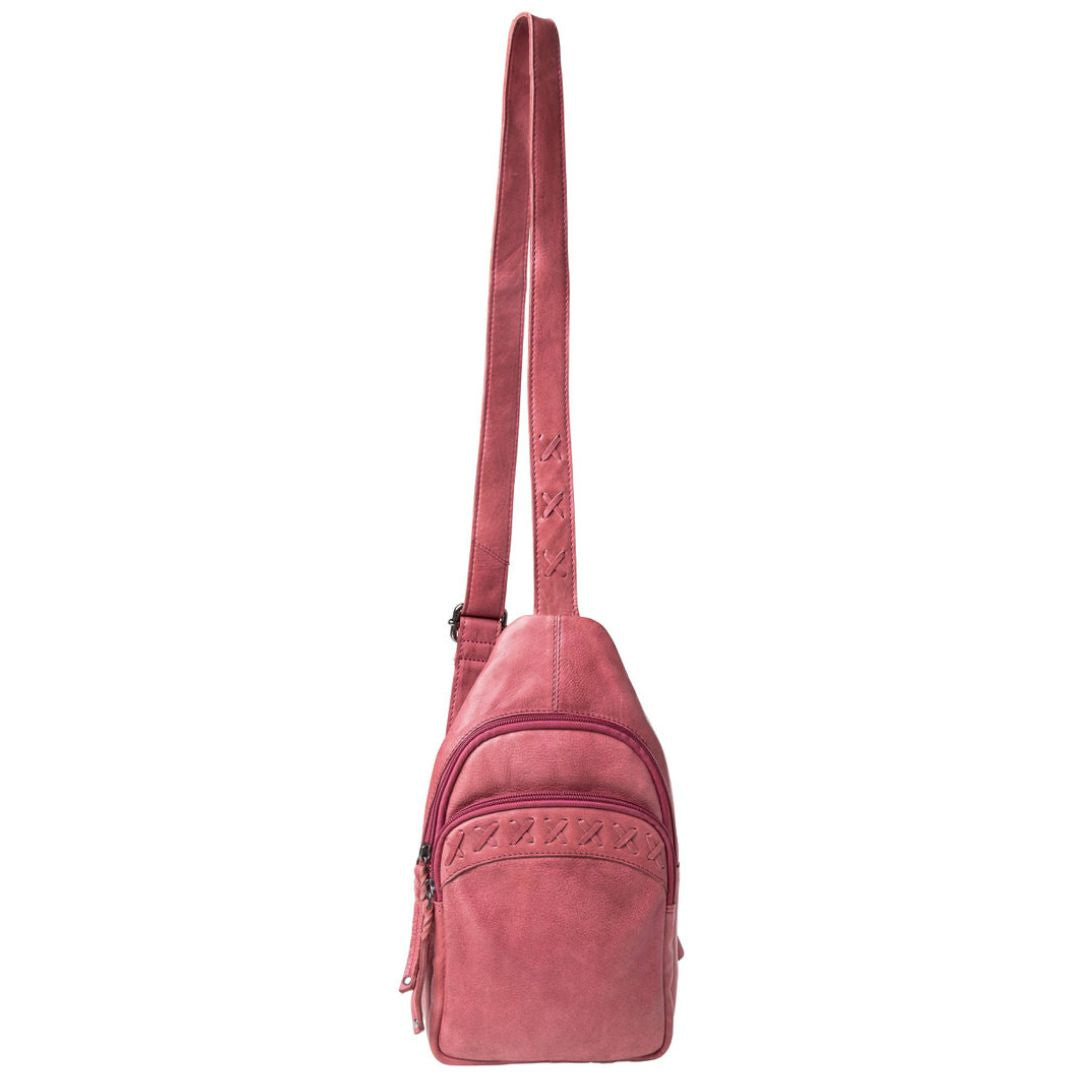 Unisex Sling Gun Leather Bag - Gun Bag for Plus Size - Universal Holster Gun Bag - bag for medium and Large Gun _ Taylor Sling Gun Backpack by Lady Conceal