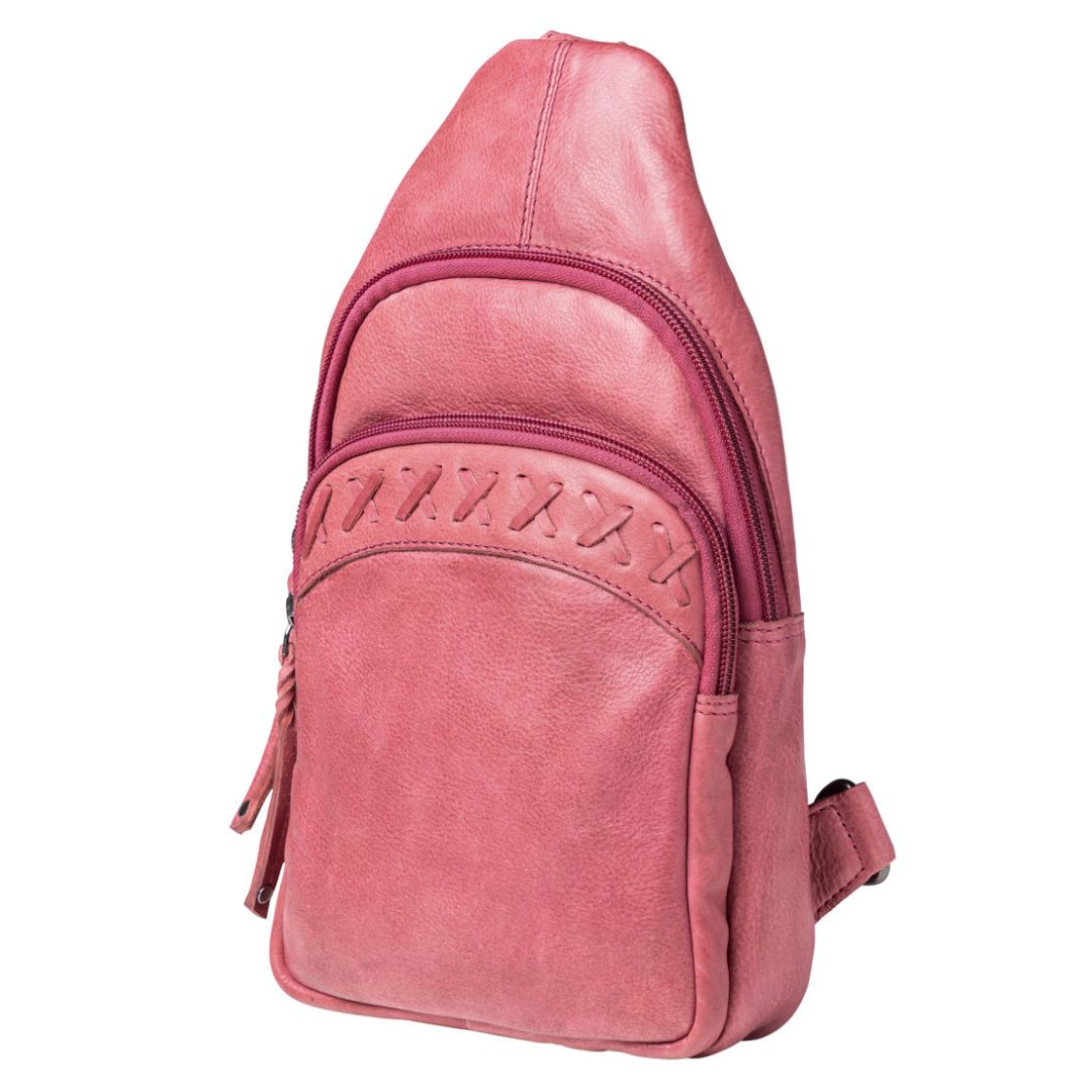 Unisex Sling Gun Leather Bag - Gun Bag for Plus Size - Universal Holster Gun Bag - bag for medium and Large Gun _ Taylor Sling Gun Backpack by Lady Conceal