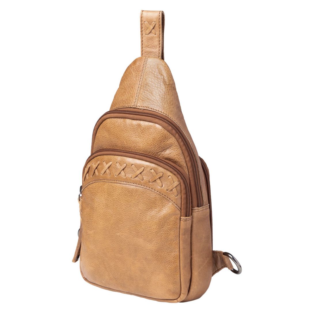 Unisex Sling Gun Leather Bag - Gun Bag for Plus Size - Universal Holster Gun Bag - bag for medium and Large Gun _ Taylor Sling Gun Backpack by Lady Conceal