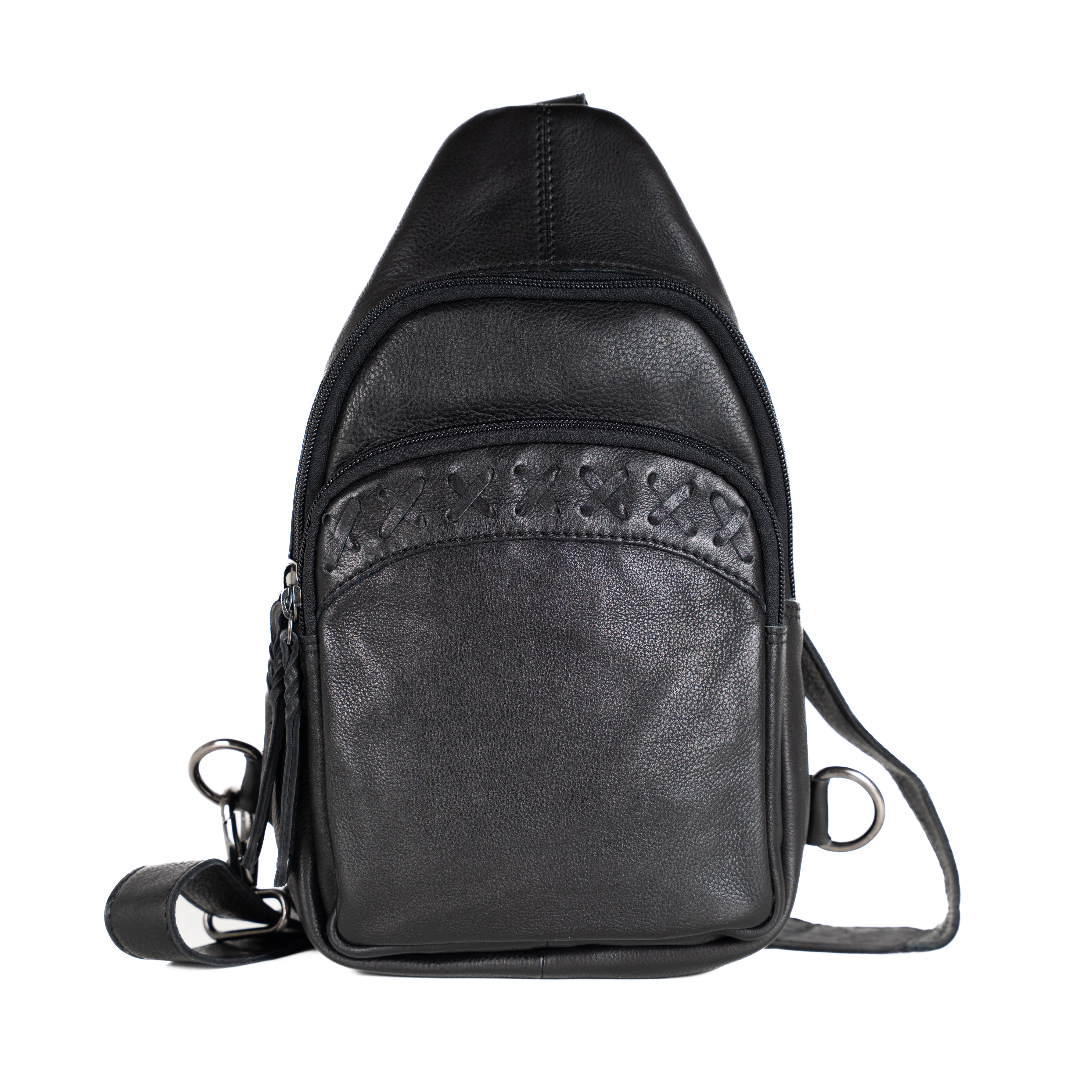 Unisex Sling Gun Leather Bag - Gun Bag for Plus Size - Universal Holster Gun Bag - bag for medium and Large Gun _ Taylor Sling Gun Backpack by Lady Conceal