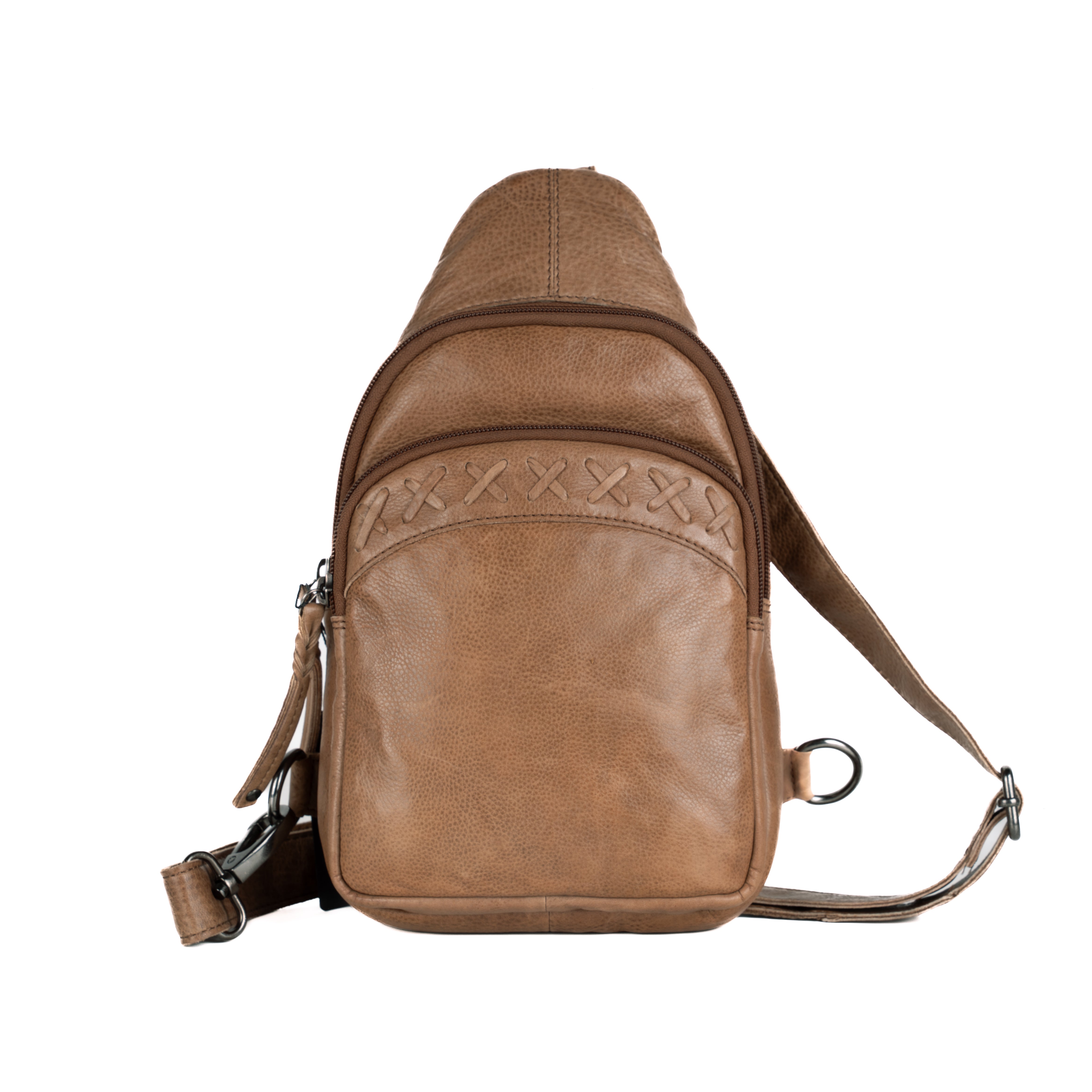 Unisex Sling Gun Leather Bag - Gun Bag for Plus Size - Universal Holster Gun Bag - bag for medium and Large Gun _ Taylor Sling Gun Backpack by Lady Conceal
