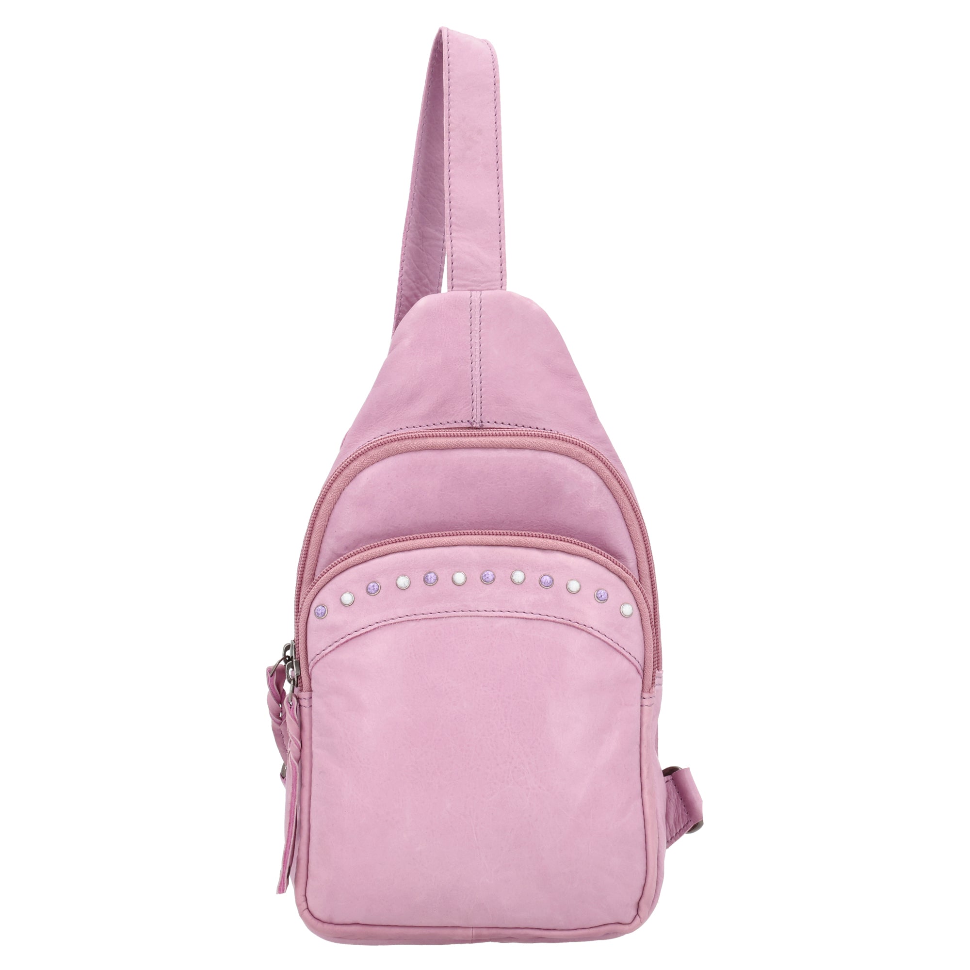 Concealed Carry Haven Sling Leather Backpack by Lady Conceal - Anti Theft Locking Leather Bag - Gun Backpack - Universal Holster for Pistol - Tactical Firearm Gear