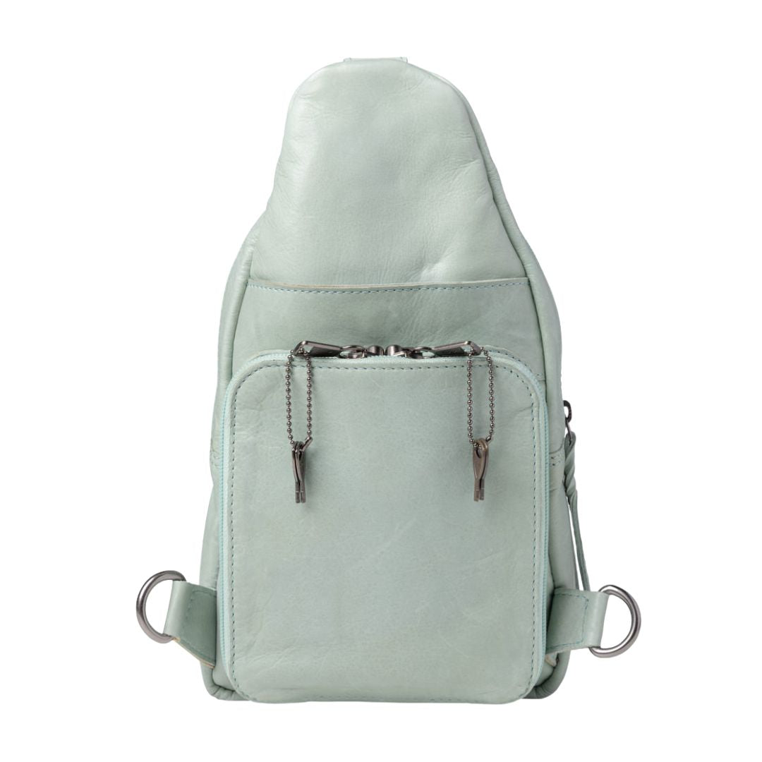 -SALE- Concealed Carry Haven Sling Leather Backpack by Lady Conceal