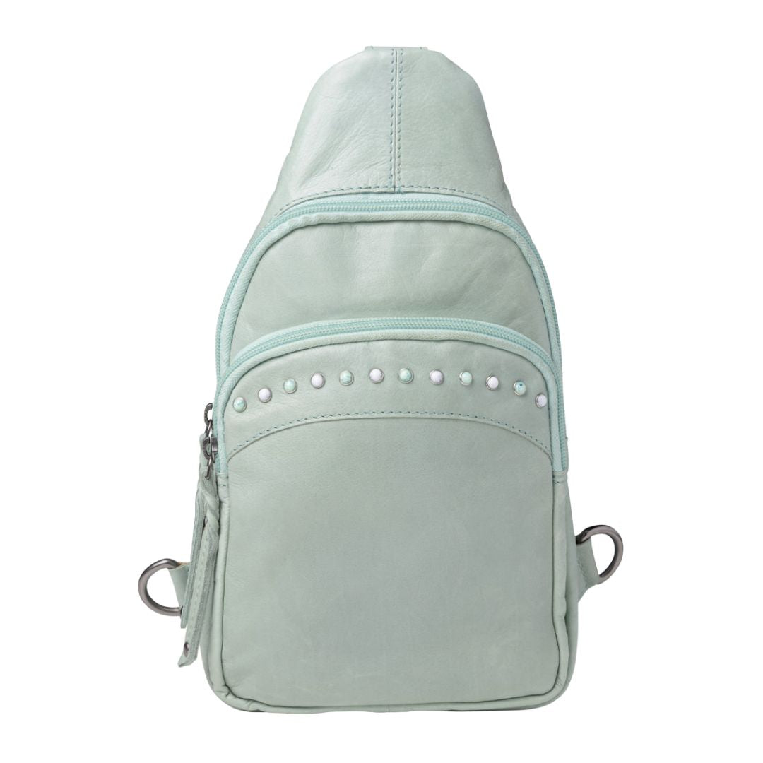 -SALE- Concealed Carry Haven Sling Leather Backpack by Lady Conceal