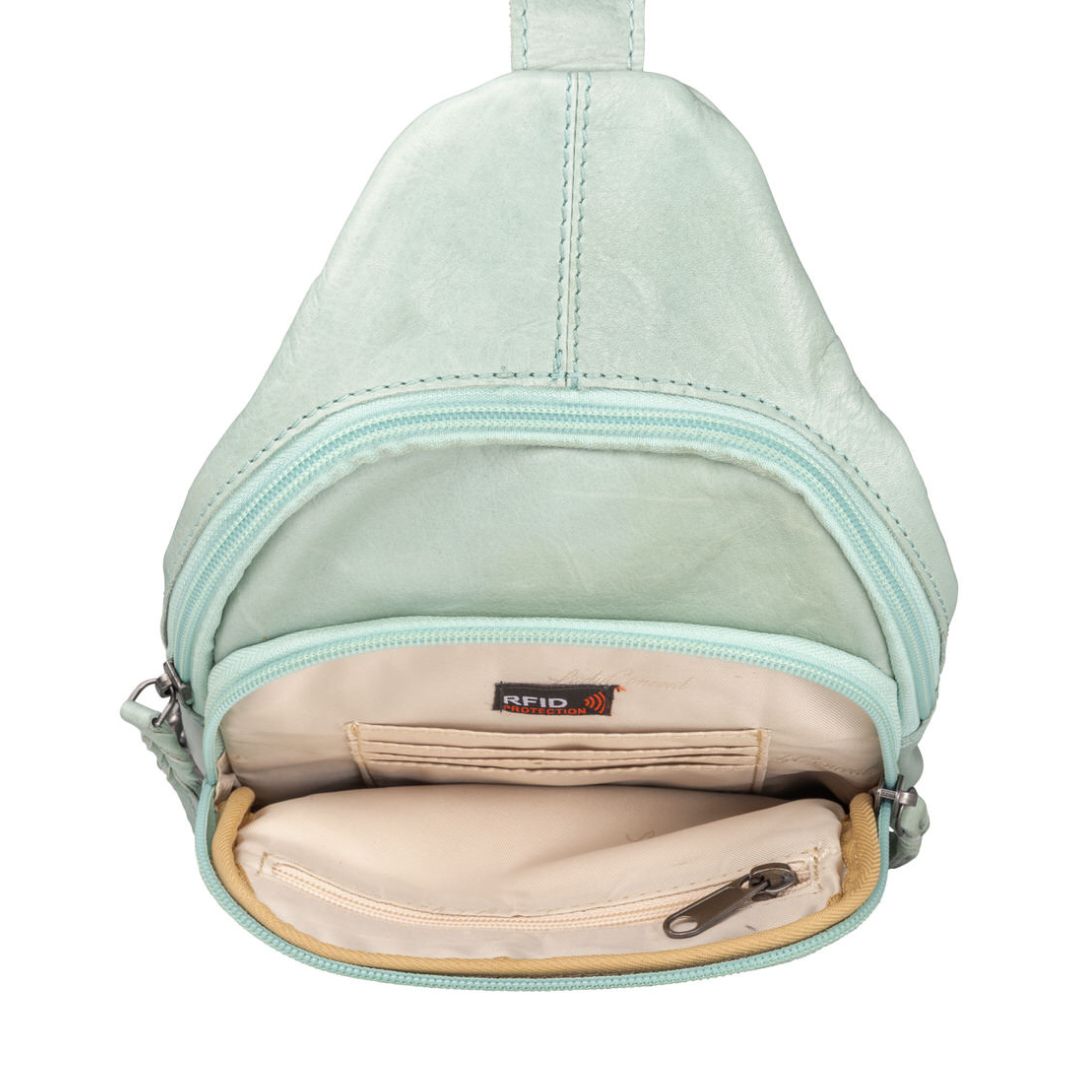 -SALE- Concealed Carry Haven Sling Leather Backpack by Lady Conceal