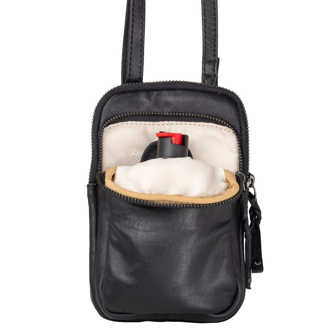-SALE- Shay Leather RFID Crossbody by Lady Conceal for Tasers and Pepper Spray