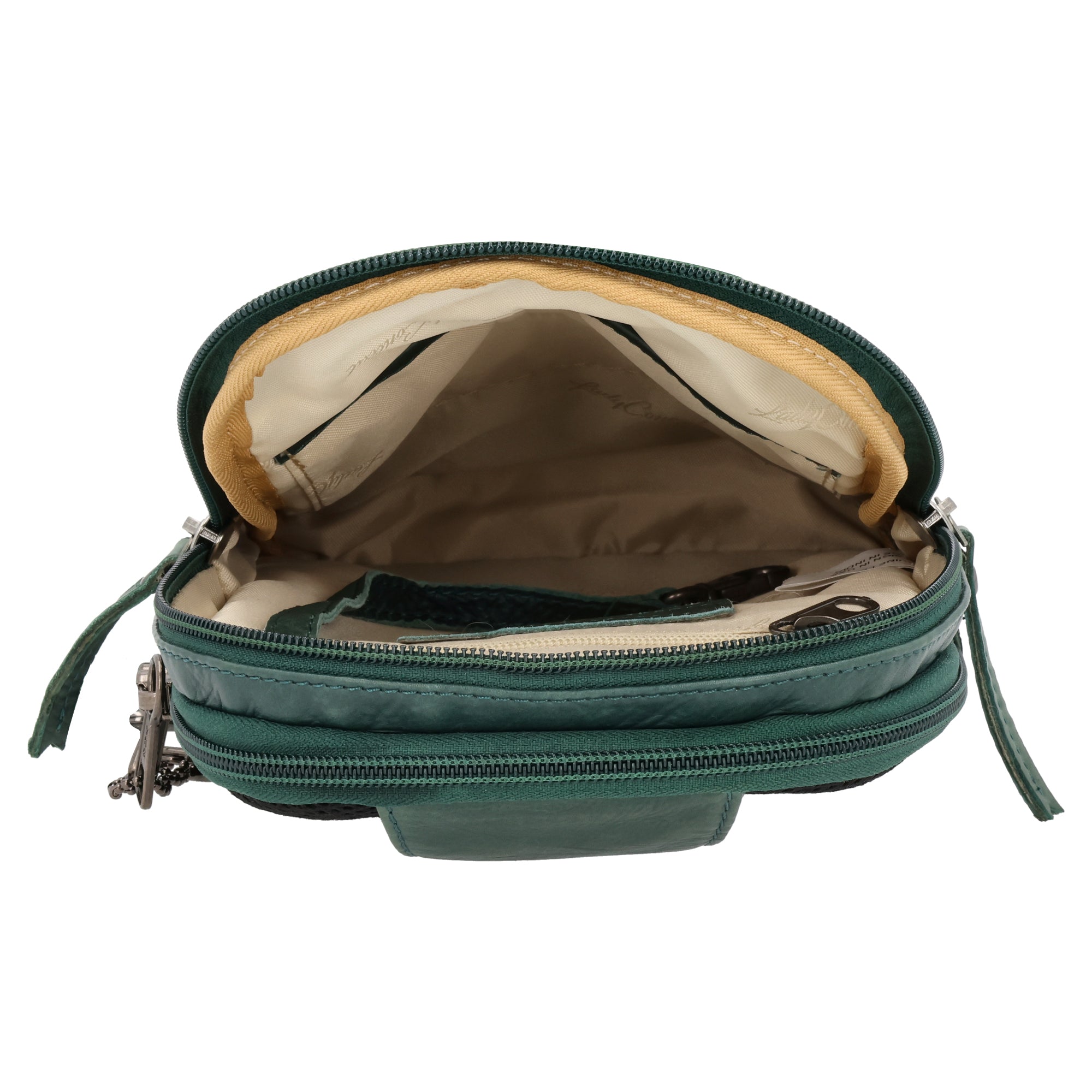 Concealed Carry Bristol Sling Leather Backpack - Lady Conceal - KK Locking Zippers and Universal Holsters for Gun - Backpack for Conceal Carry - best gun carry backpack - Pistol and Firearm Bag - women's Concealed Carry Backpack - premium leather backpack - sling for concealed carry - concealed carry purses