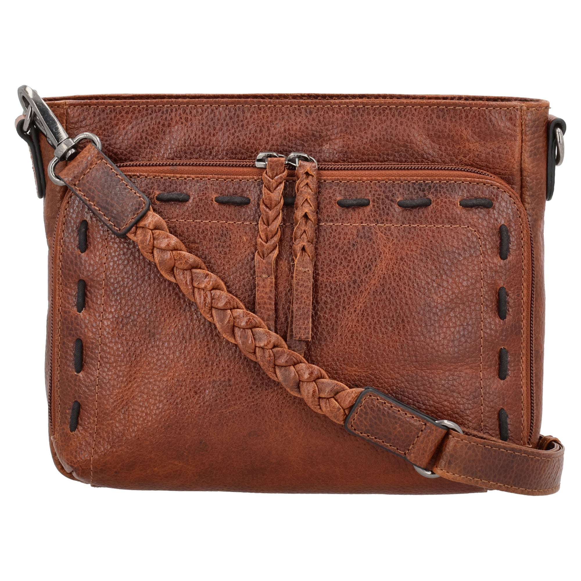 Concealed Carry Zoe Leather Crossbody by Lady Conceal with Locking Zippers - Firearm Bags for Women - Crossbody CCW Bag - Fast Draw Bag - YKK Locking Zipper Bag - Universal Holster