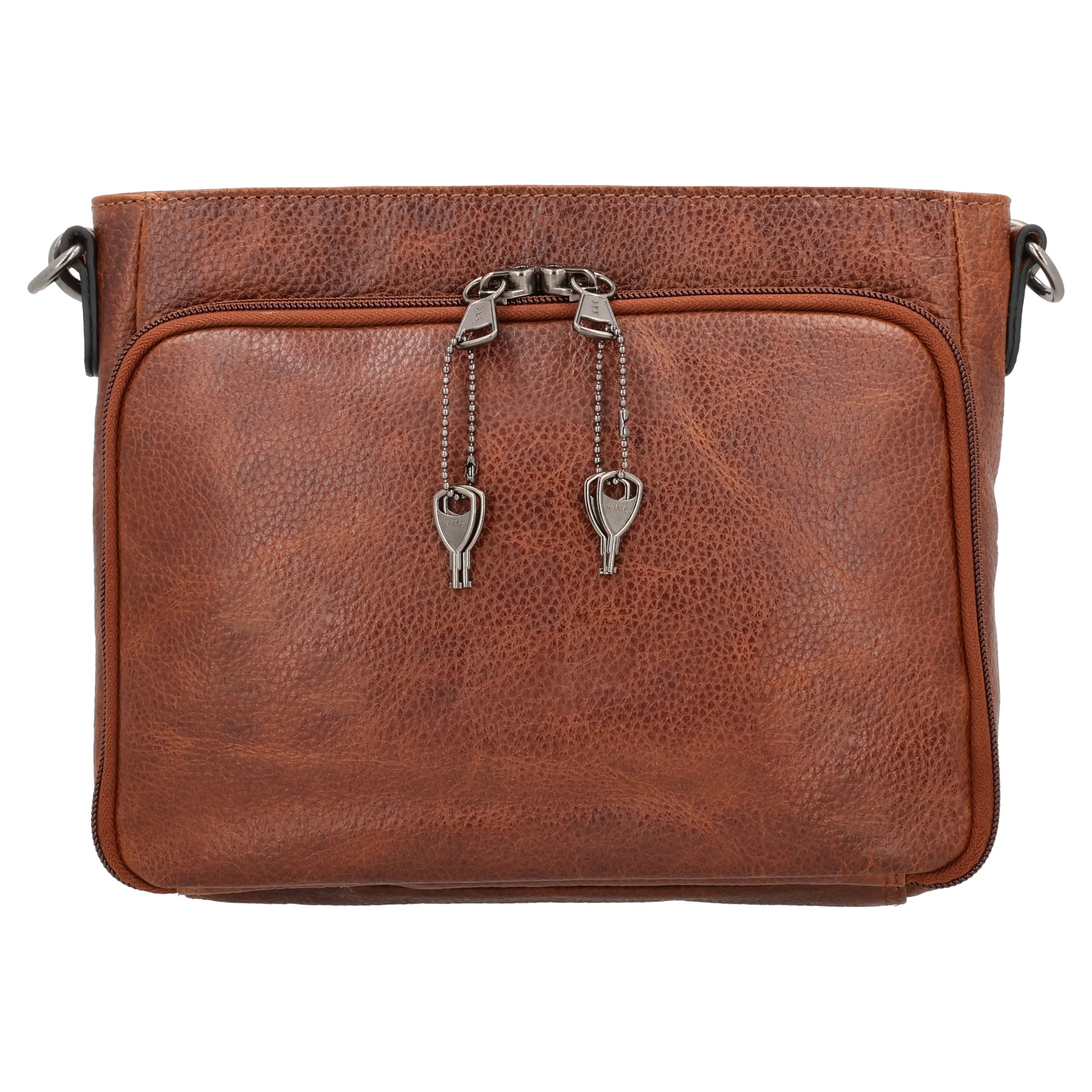 Concealed Carry Zoe Leather Crossbody by Lady Conceal with Locking Zippers - Firearm Bags for Women - Crossbody CCW Bag - Fast Draw Bag - YKK Locking Zipper Bag - Universal Holster