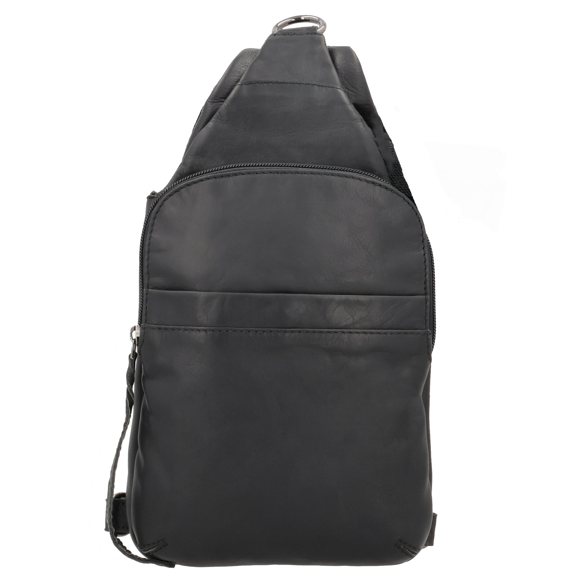 Concealed Carry Unisex Dakota Leather Sling by Lady Conceal - Magnetic Firearm Bag - Fast Draw CCW bag - Universal Holster Pistol Sling - Unisex Gun Leather Backpack - Anti-Theft Gun Bag with Locking Zippers