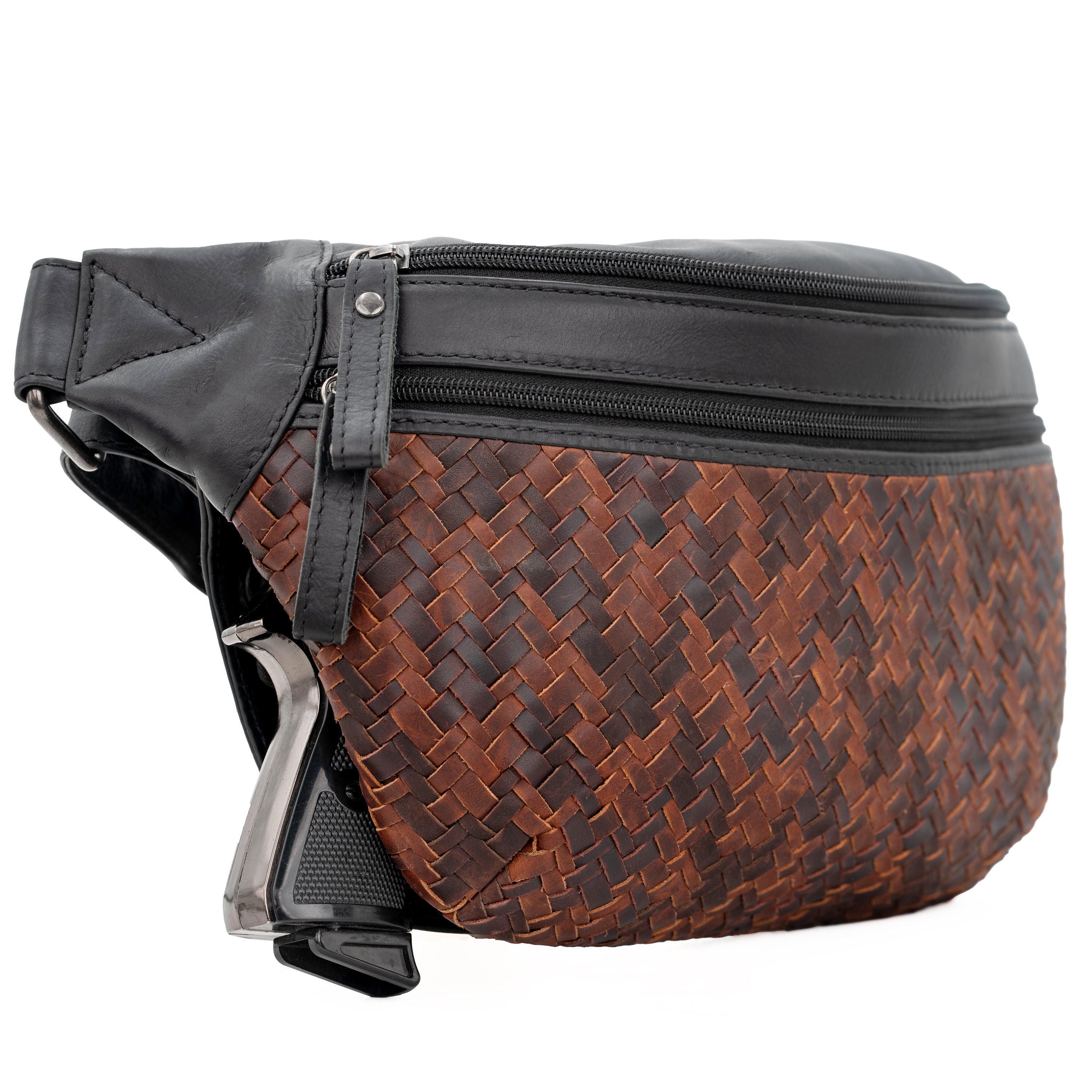 Concealed Carry Haisley Woven Leather Sling by Lady Conceal