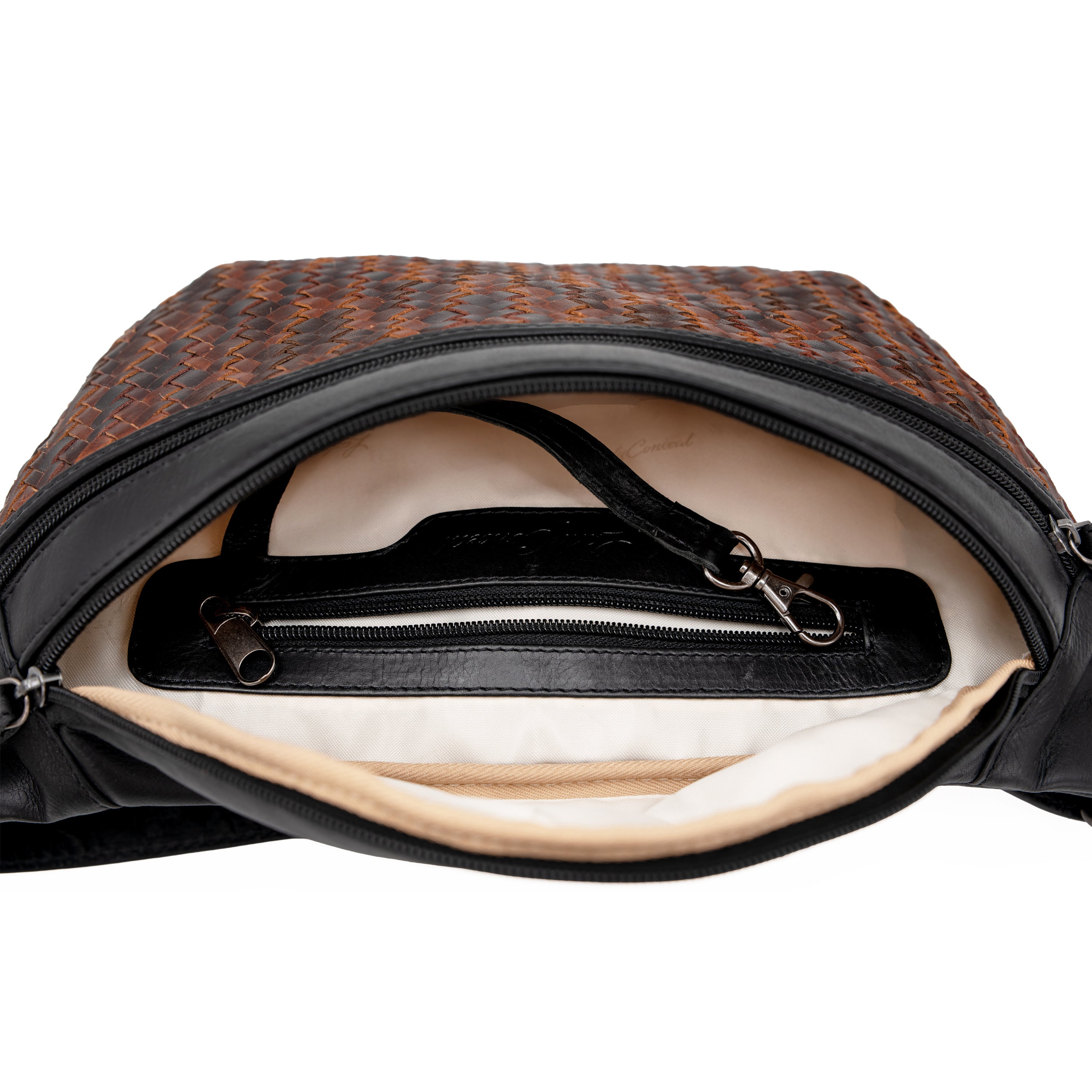 Concealed Carry Haisley Woven Leather Sling by Lady Conceal