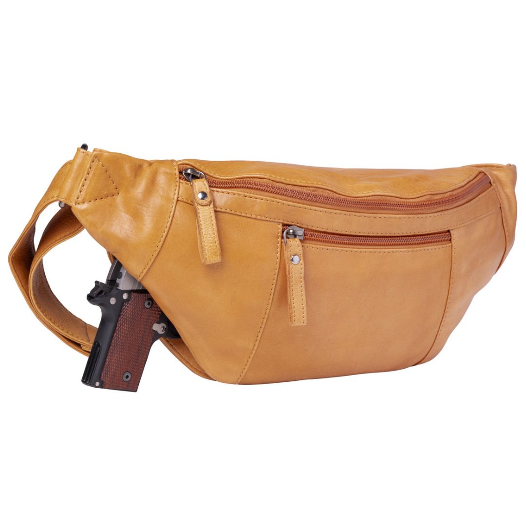 Concealed Carry Charlie Magnetic Leather Sling by Lady Conceal