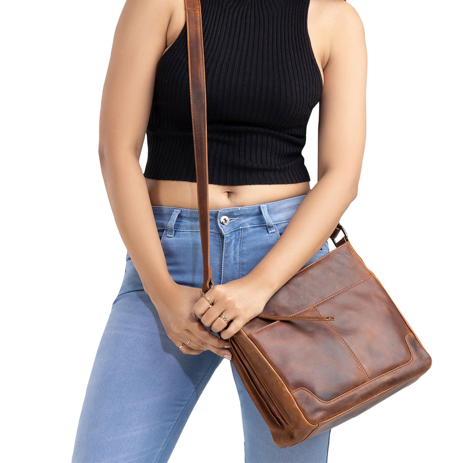 Concealed Carry Lydia Leather Crossbody - YKK Locking Zippers and Universal Holster - Soft Leather conceal and carry bag - Tactical womans purse for pistol - Concealed Carry Purse - most popular crossbody bag - crossbody handgun bag - crossbody bags for everyday use - Lady Conceal - Unique Hide Purse - Locking YKK Purse - Fanny Pack for Gun and Pistol - Easy CCW - Fast Draw Bag - Secure Gun Bag