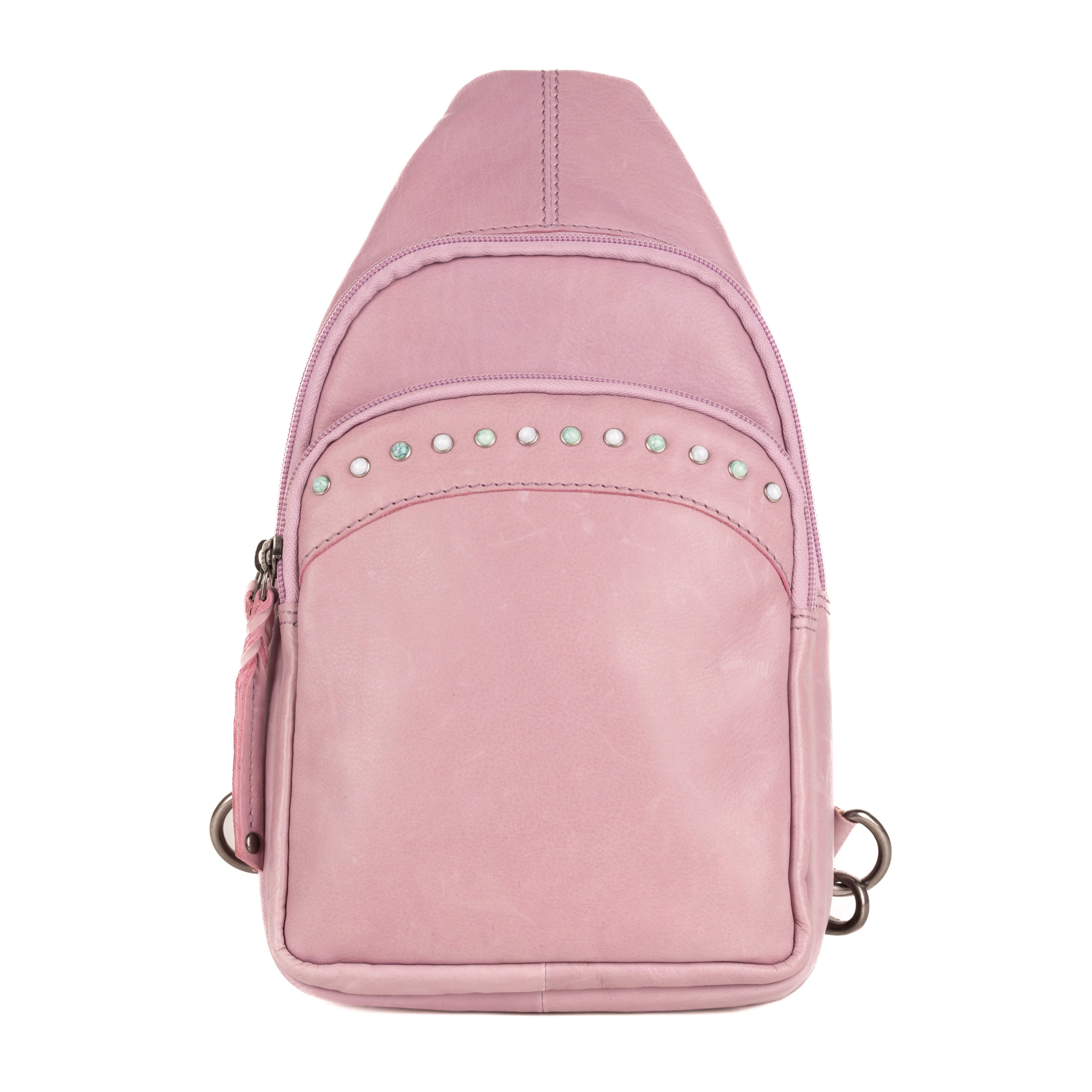 -SALE- Concealed Carry Haven Sling Leather Backpack by Lady Conceal