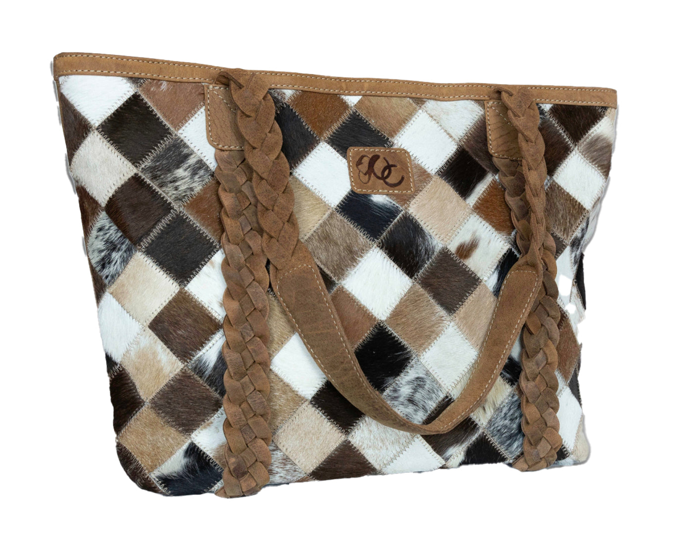 Concealed Carry Riley Hair-On Patchwork Tote by UC Leather Company
