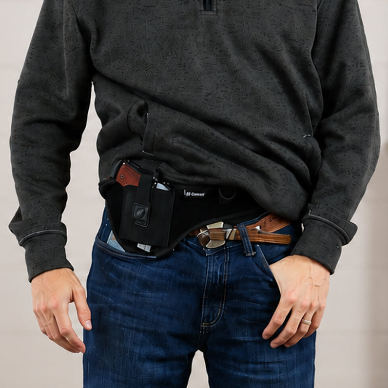 Unisex Simple Belly Band by DS Conceal - Fast Draw Gun Holster for women and men Unisex - Unisex Simple Belly Band - DS Conceal Fast Draw Gun Holster - Leather Belly Band pistol bag - Tactical womans purse for pistol - Concealed Belly Band - most popular crossbody bag - crossbody handgun bag - crossbody bags for everyday use - Lady Conceal -