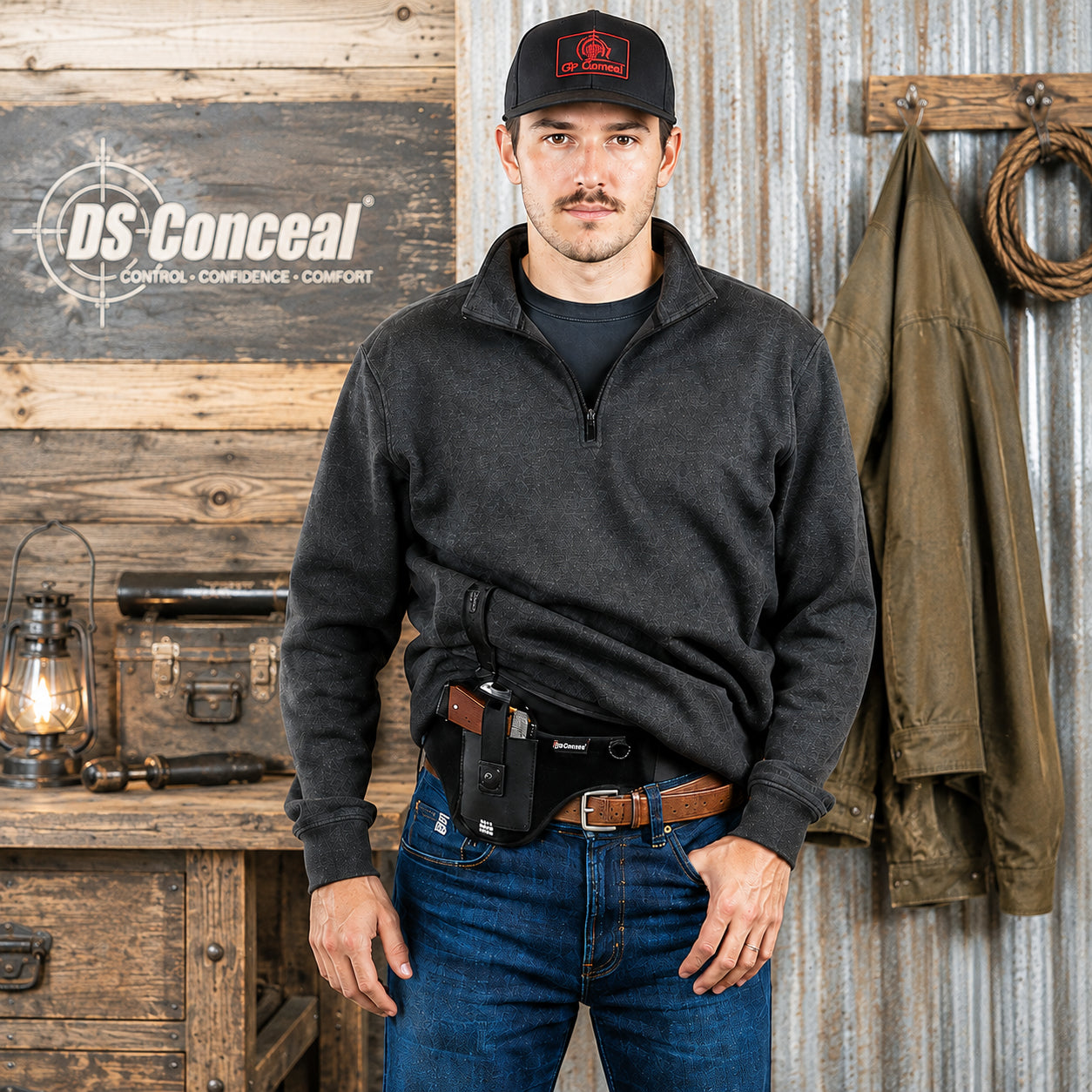 Unisex Simple Belly Band by DS Conceal - Fast Draw Gun Holster for women and men Unisex - Unisex Simple Belly Band - DS Conceal Fast Draw Gun Holster - Leather Belly Band pistol bag - Tactical womans purse for pistol - Concealed Belly Band - most popular crossbody bag - crossbody handgun bag - crossbody bags for everyday use - Lady Conceal -