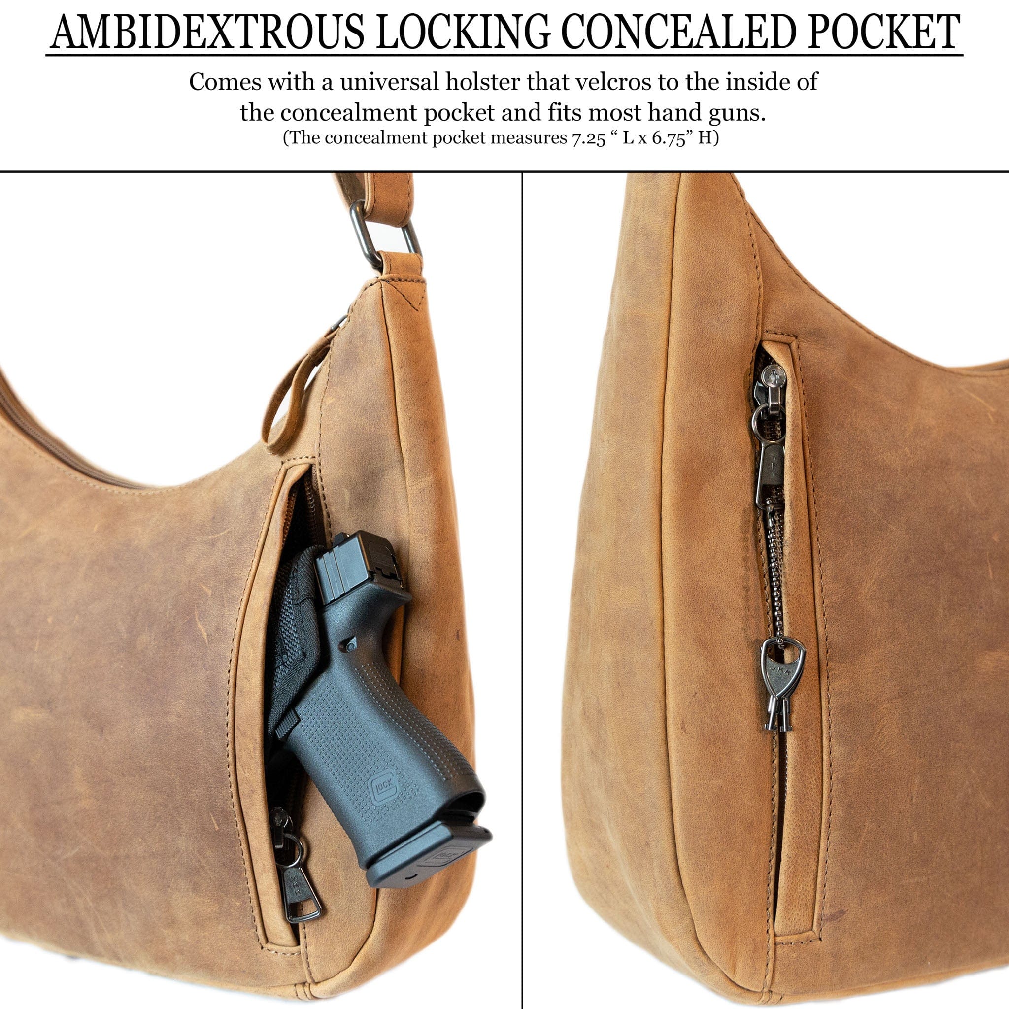 Concealed Carry Hobo Crossbody by UC Leather - Unique Gun Bag - Women CCW Purse - Crossbody Holster soft leather shoulder bags for women's - crossbody bags for everyday use - most popular crossbody bag - crossbody bags for guns - crossbody handgun bag - Unique Hide Purse - Conceal Carry Western Purse - Stylish Carry Cheetah Leather Bag - Bag for Conceal Carrying Women - Gun Bag for Women