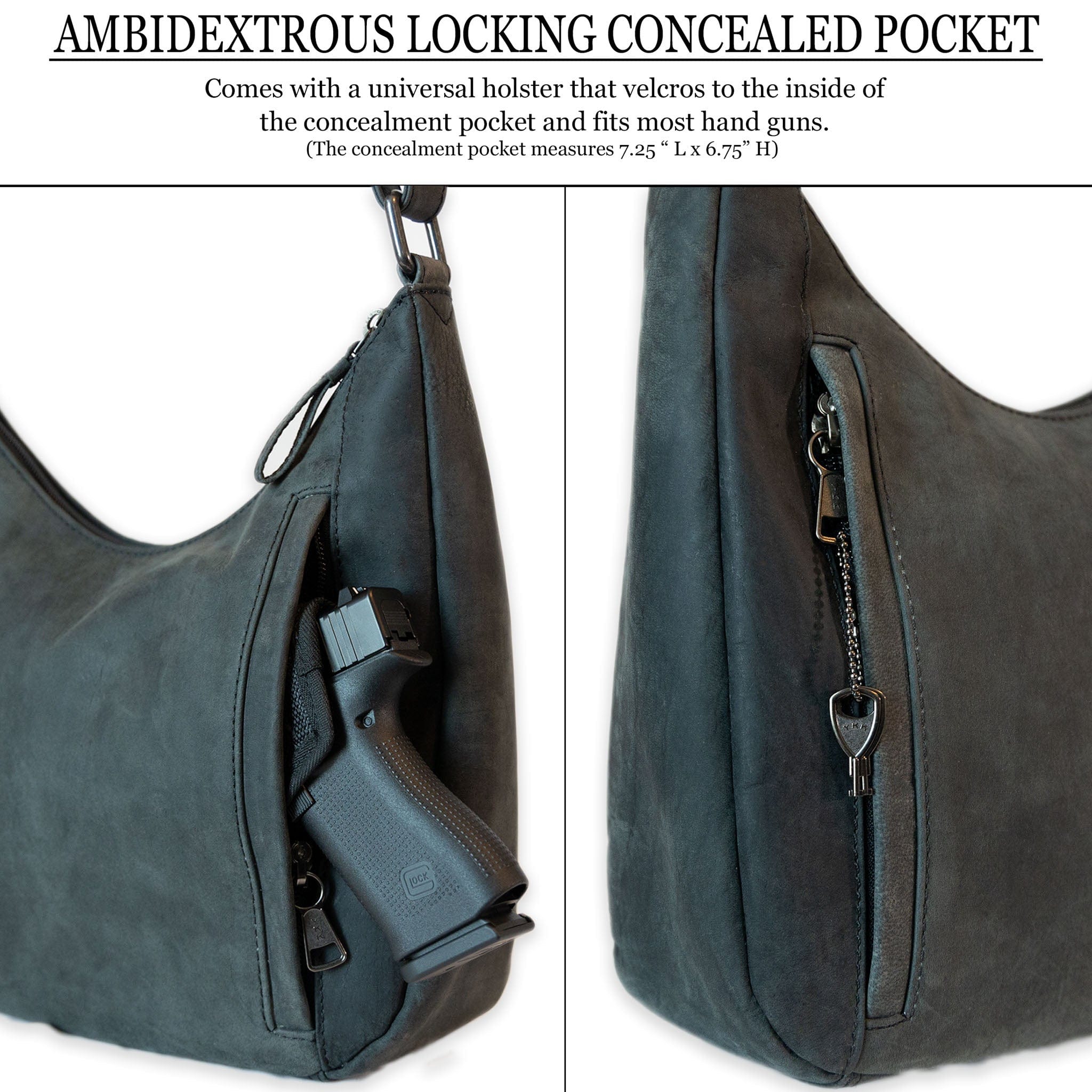 Concealed Carry Hobo Crossbody by UC Leather - Unique Gun Bag - Women CCW Purse - Crossbody Holster soft leather shoulder bags for women's - crossbody bags for everyday use - most popular crossbody bag - crossbody bags for guns - crossbody handgun bag - Unique Hide Purse - Conceal Carry Western Purse - Stylish Carry Cheetah Leather Bag - Bag for Conceal Carrying Women - Gun Bag for Women