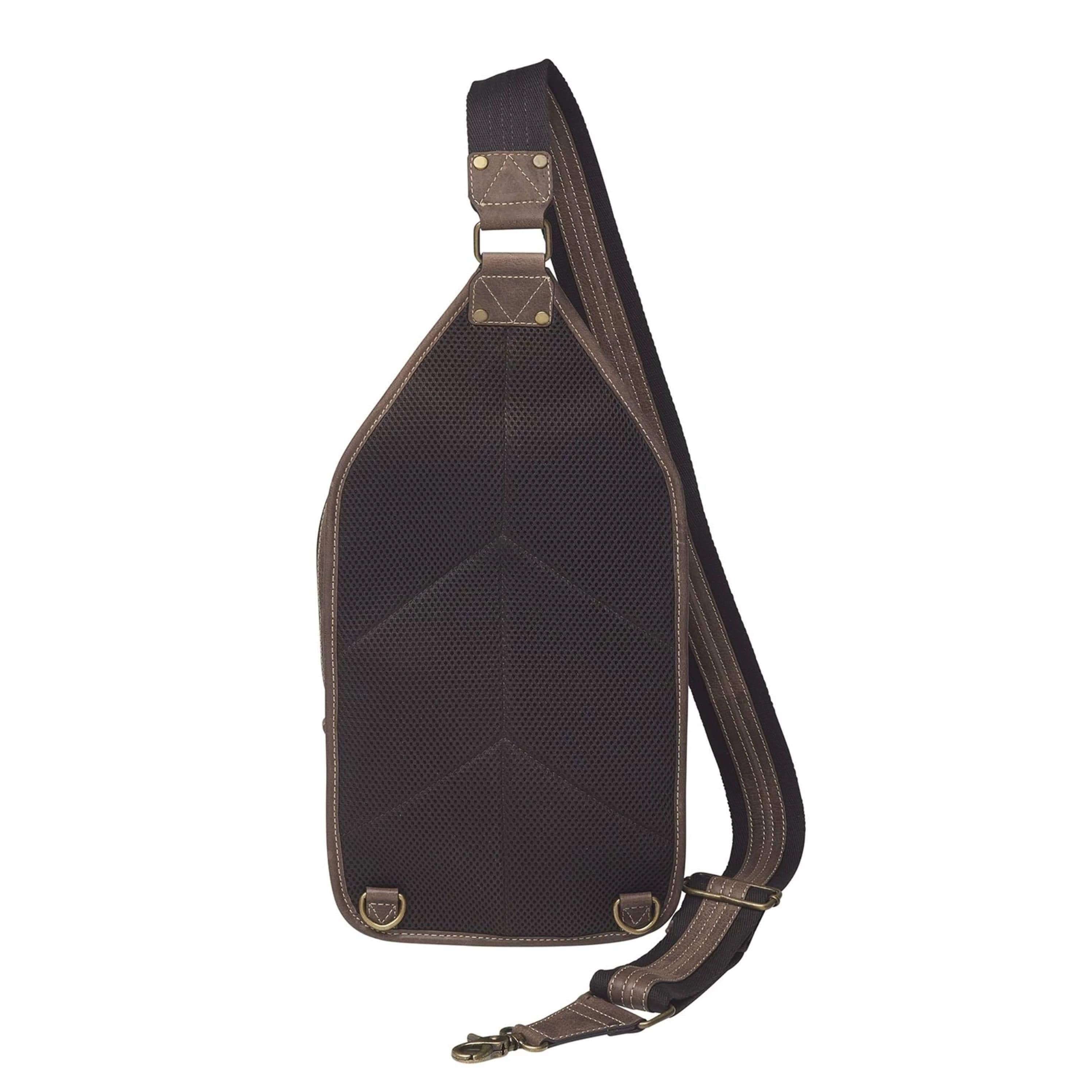 Concealed Carry Distressed Buffalo Sling Backpack by GTM Original