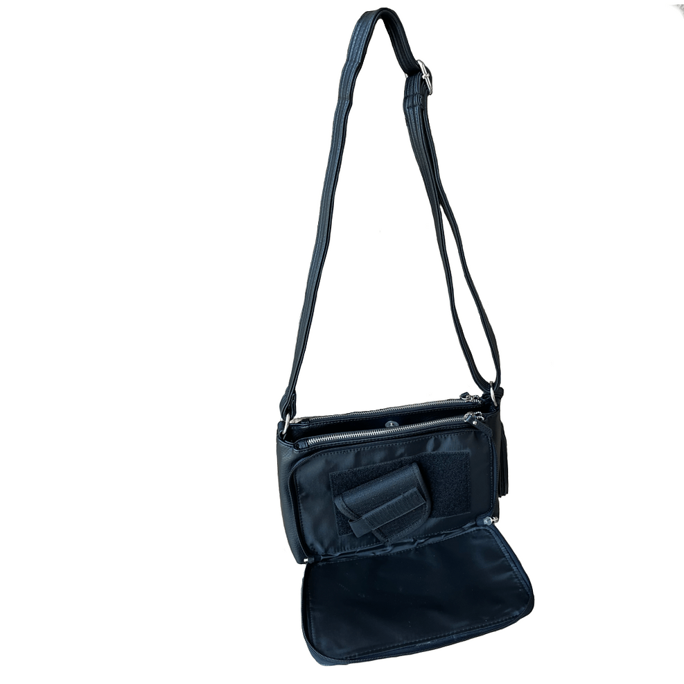 Concealed Carry Hailey Crossbody Purse Black by Roma Leathers