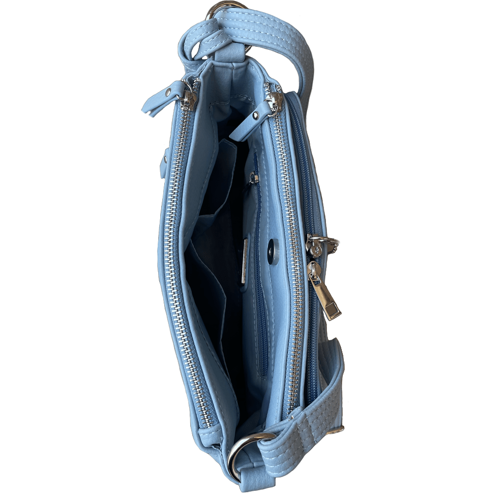 Concealed Carry Hailey Crossbody Purse Blue by Roma Leathers